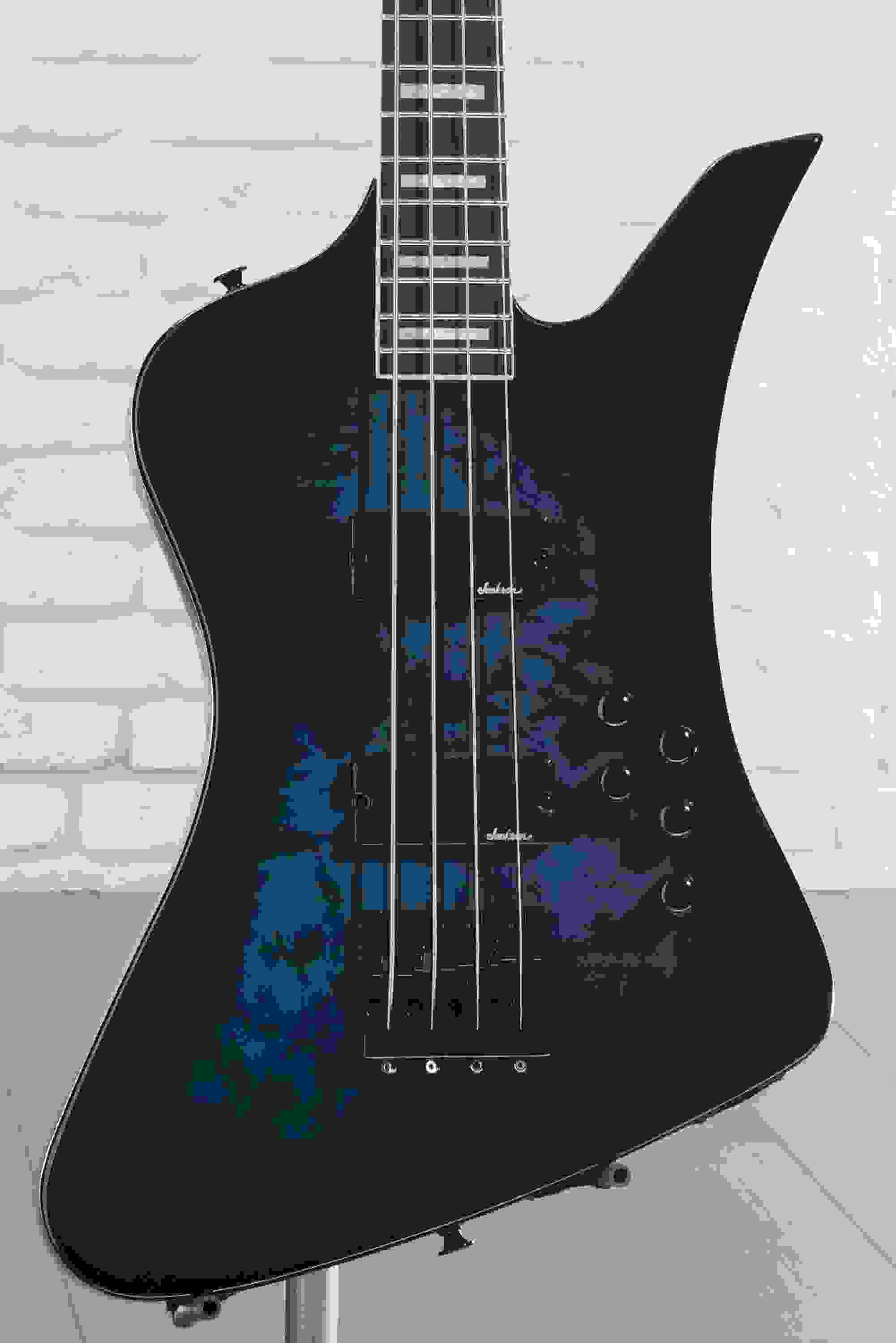 Jackson JS Kelly Bird JS3Q Bass Guitar - Transparent Blue Burst