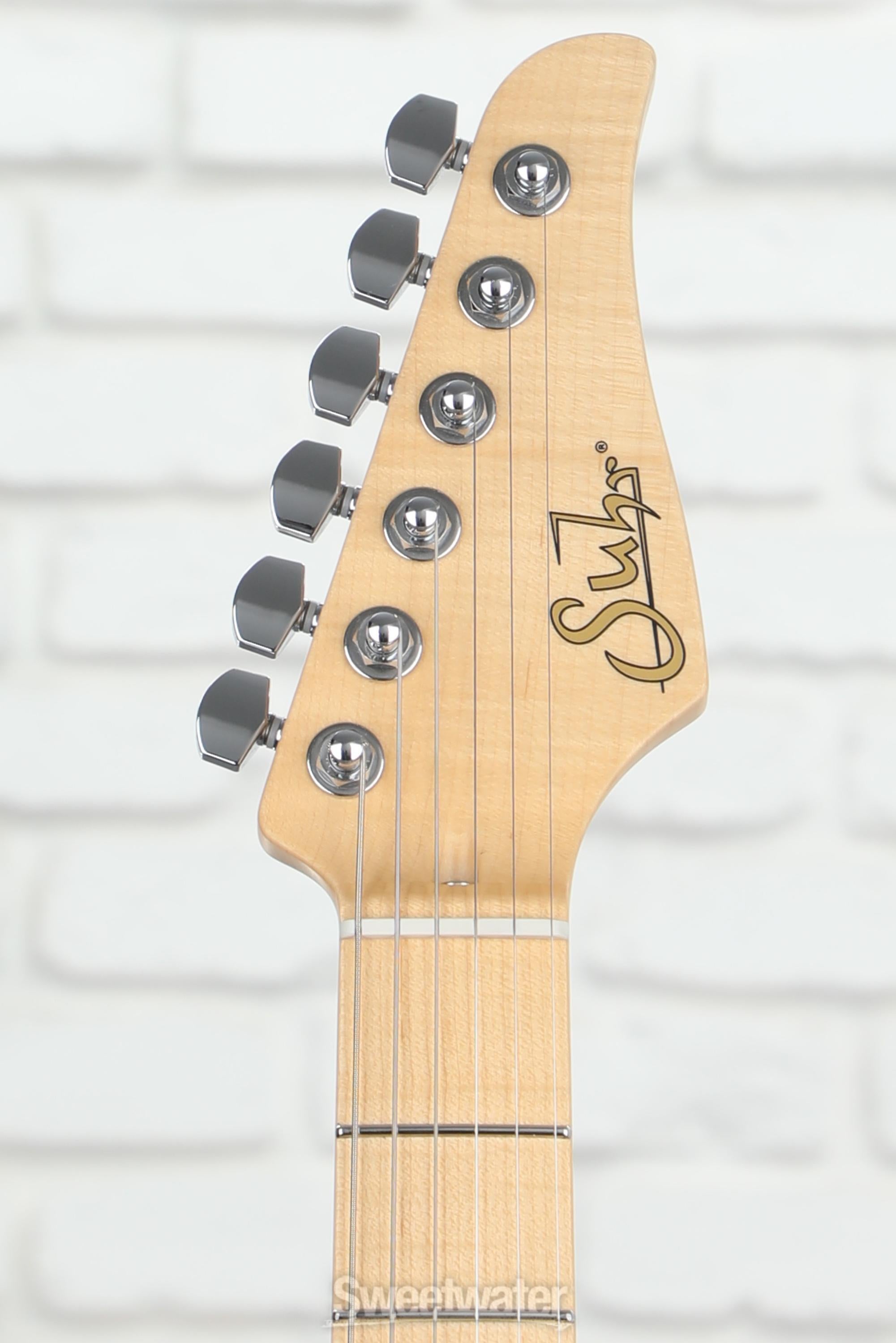 ギター Suhr S2 Suhr Standard Zebra PU / Matching HEAD / Lime Green Burst