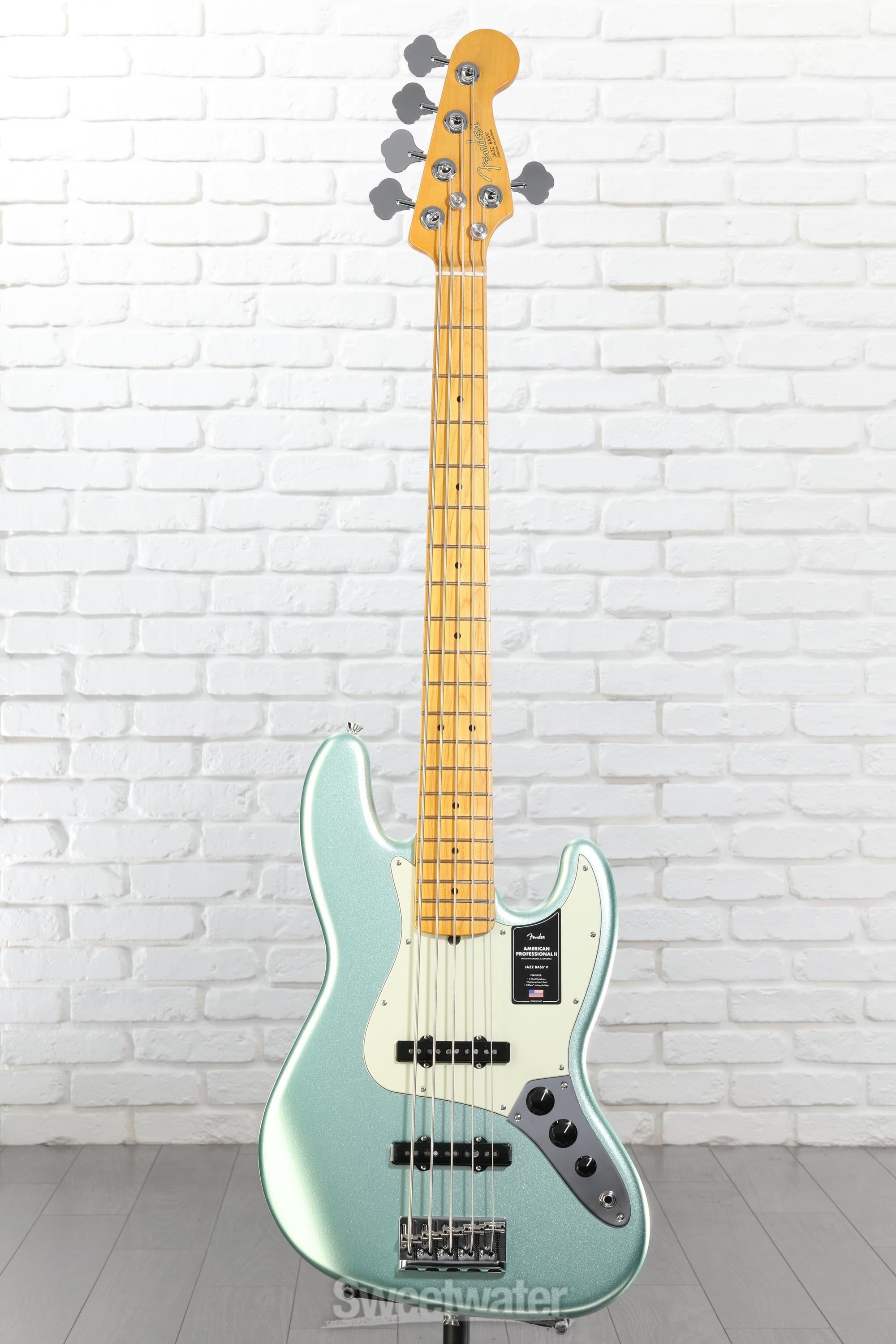 Fender American Professional II Jazz Bass V - Mystic Surf Green