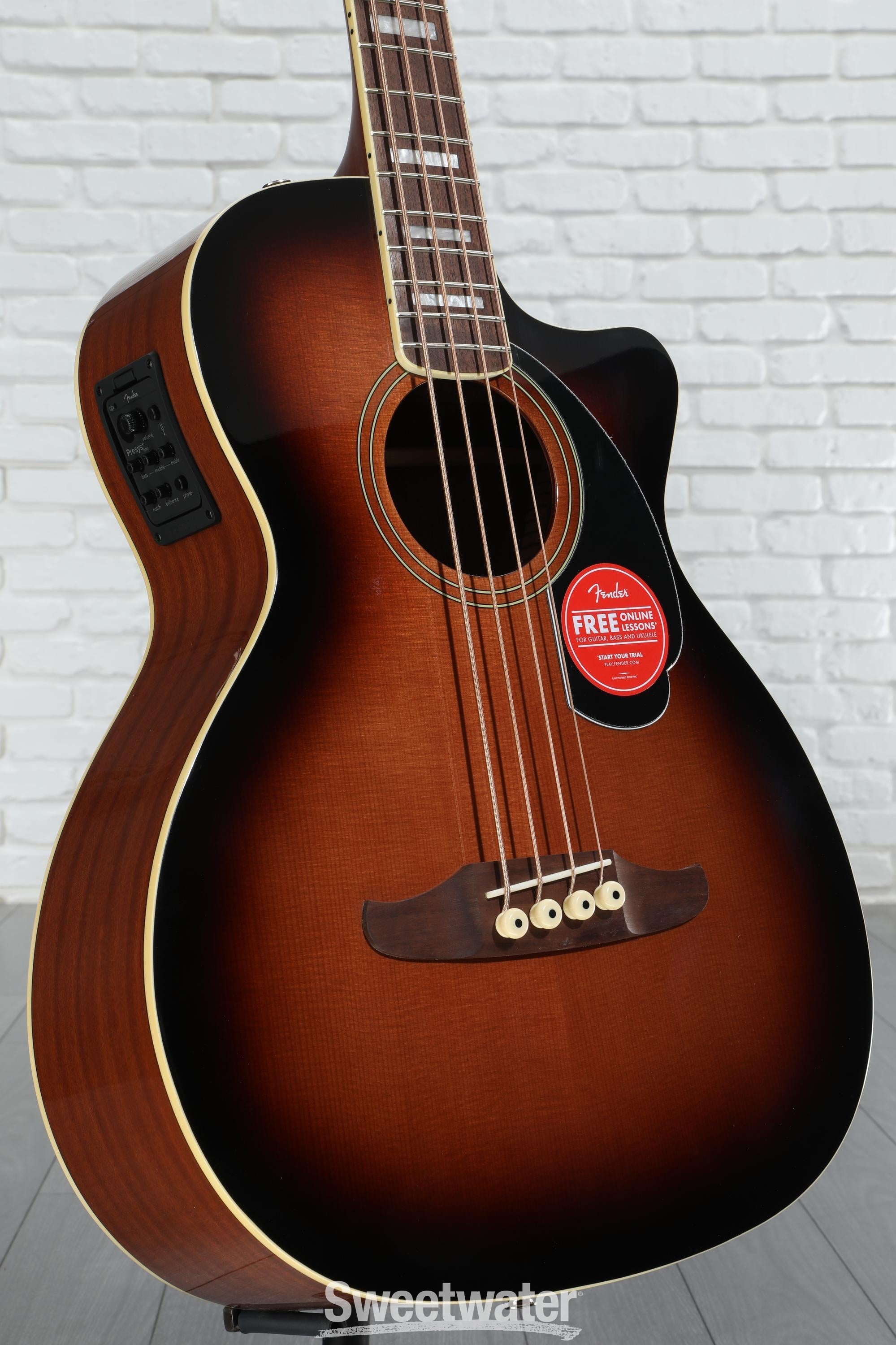 Fender Kingman Acoustic Bass Guitar - Shaded Edge Burst