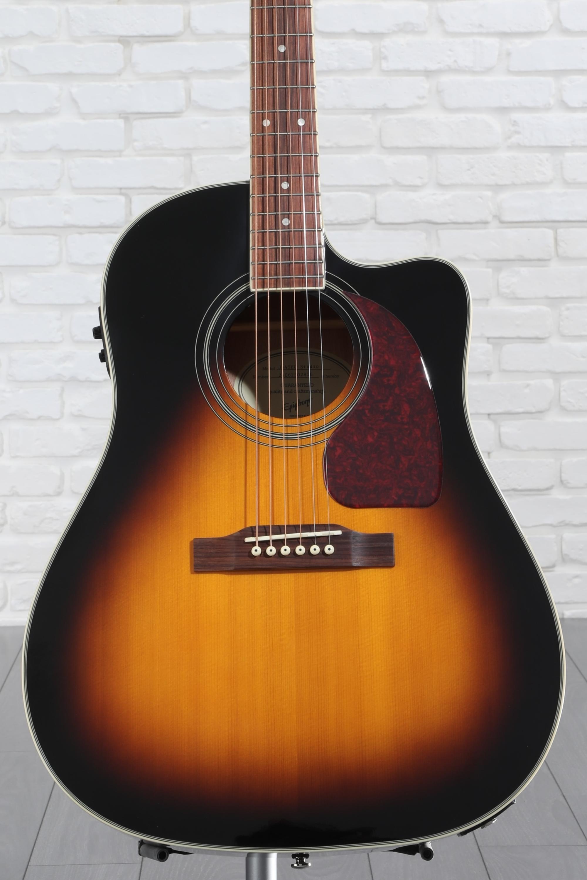 Epiphone J-45 EC Studio Acoustic-electric Guitar - Vintage Sunburst