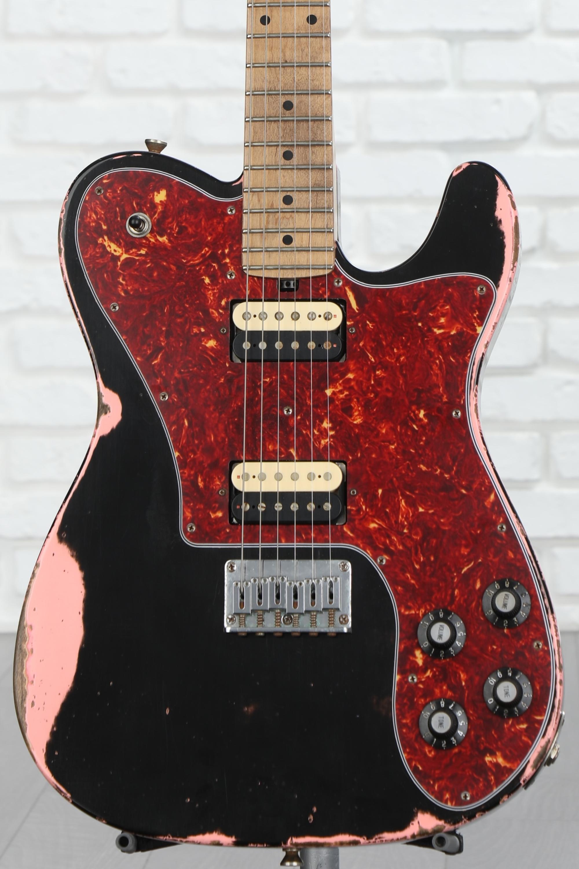 Friedman Vintage T Aged Electric Guitar - Black Over