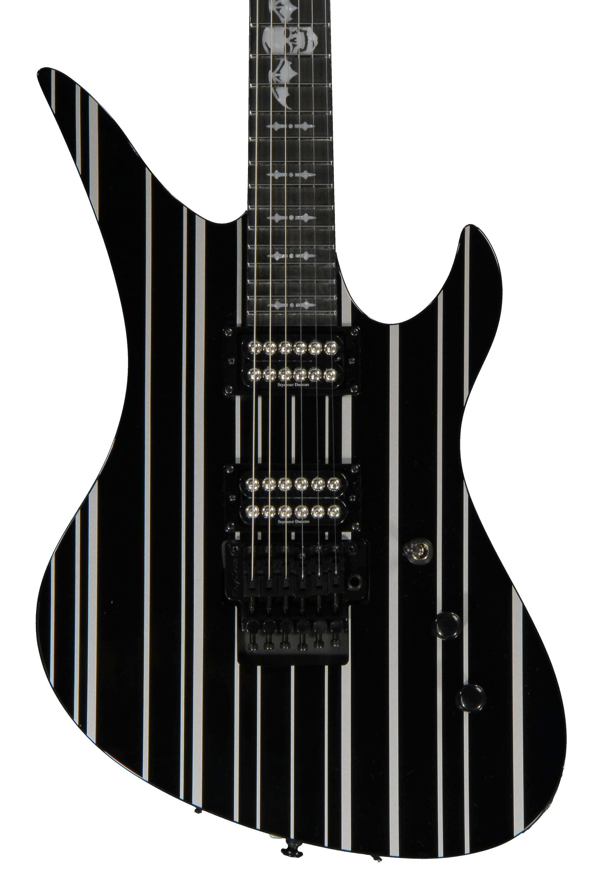 Schecter Synyster Gates Custom - SYN Black with Silver Stripes