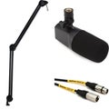 Photo of sE Electronics DCM6 DynaCaster Broadcast Dynamic Microphone Stand Bundle