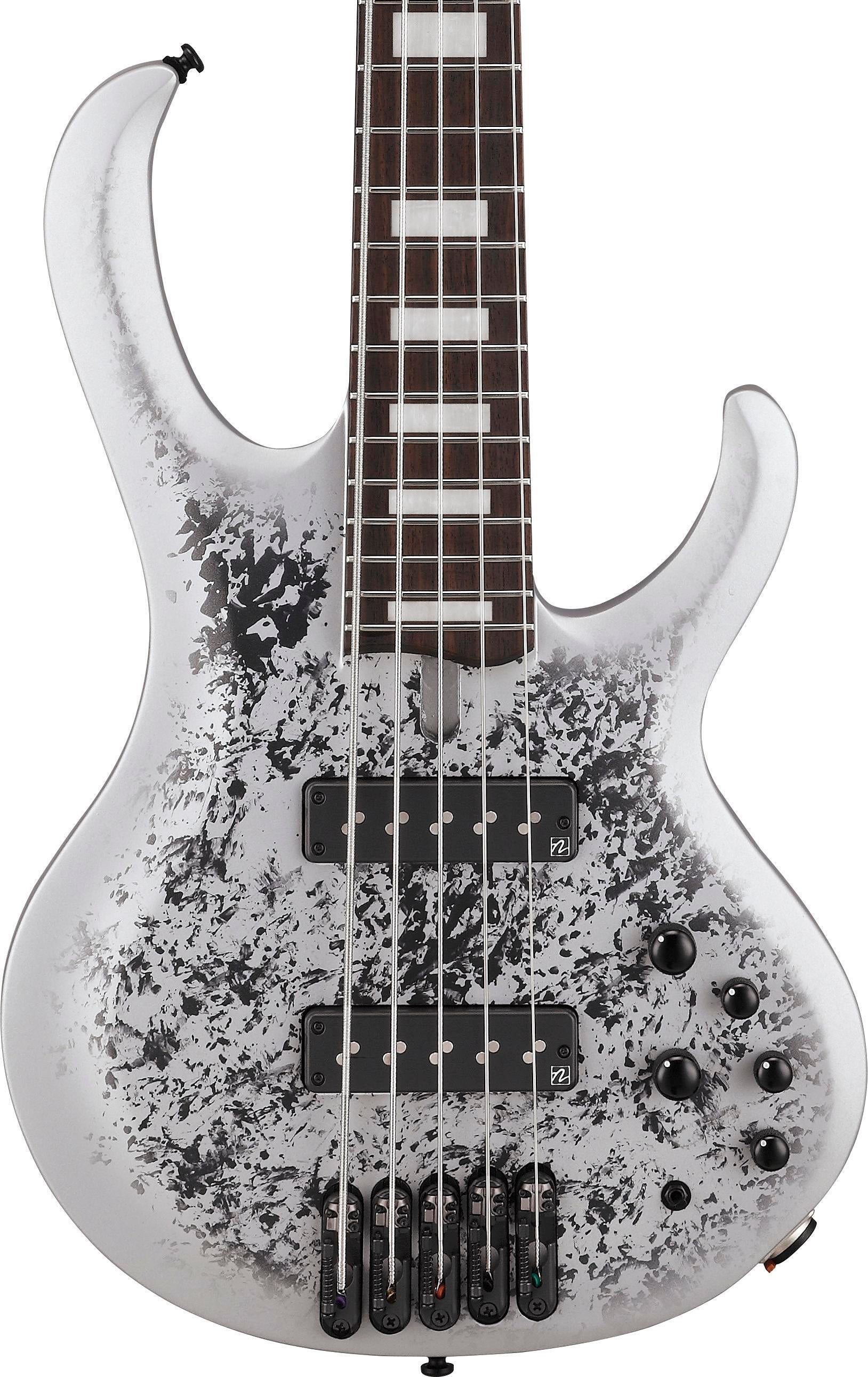 Ibanez 25th-anniversary BTB Standard 5-string Electric Bass Guitar - Silver  Blizzard Matte