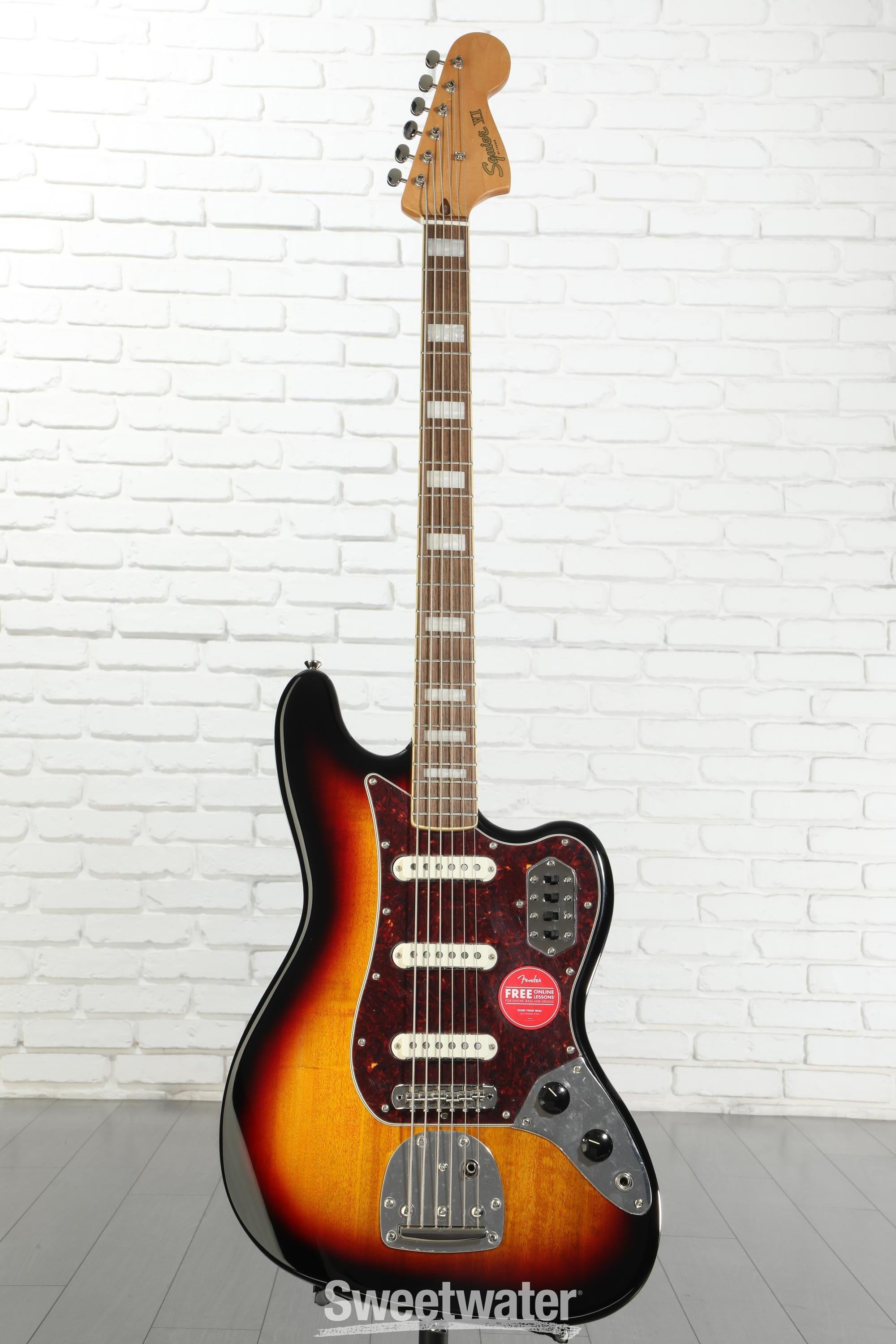 Squier Classic Vibe Bass VI Guitar - 3-tone Sunburst | Sweetwater