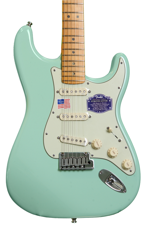 Fender American Deluxe Strat V Neck - Surf Green | Sweetwater