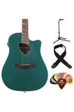 Photo of Ibanez Altstar ALT30 Acoustic-Electric Guitar Essentials Bundle - Jungle Green Metallic