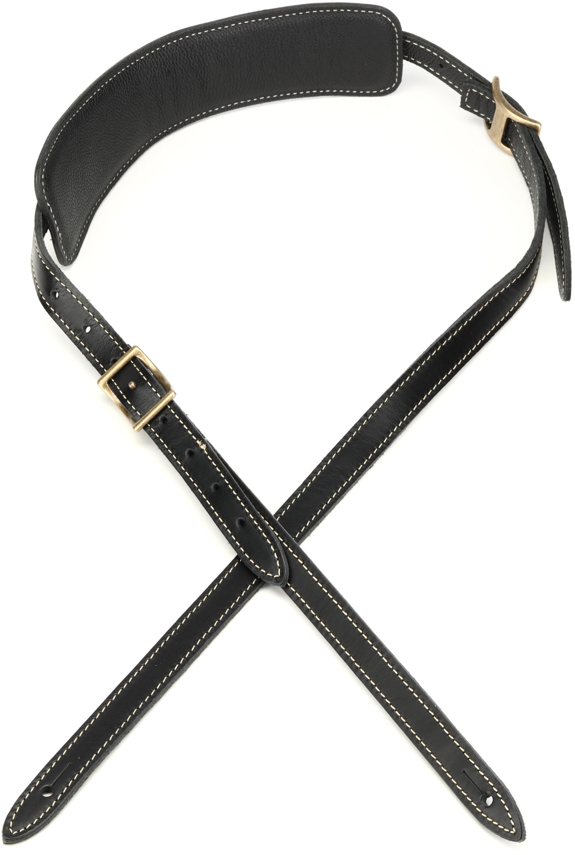 Guitar Strap, Handbag Strap - JD-PB-023-Black / Gun black buckle