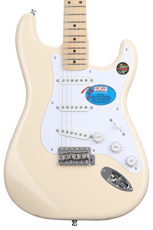 Fender Jimmie Vaughan Tex-Mex Stratocaster - Olympic White with Maple  Fingerboard