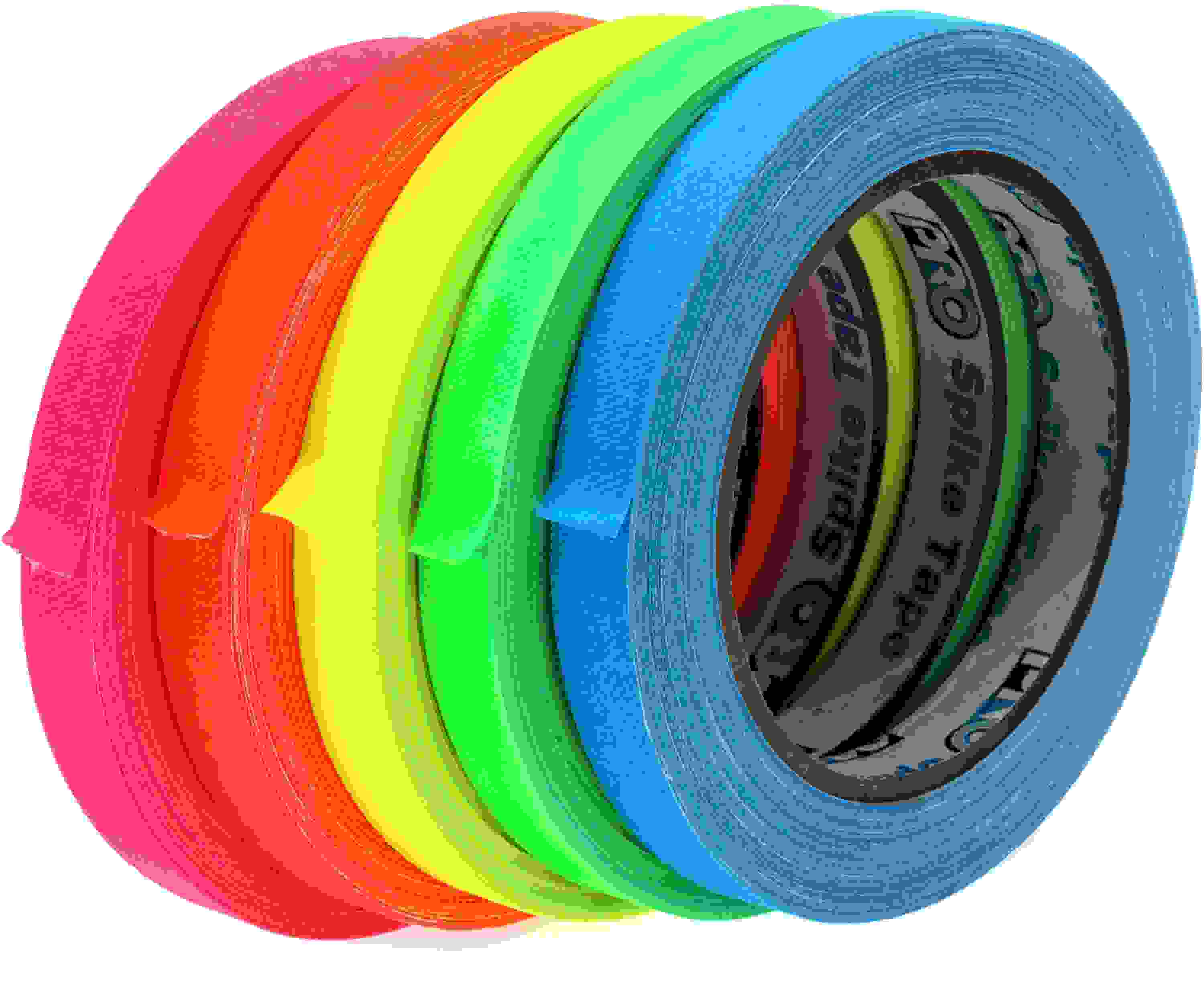 Pro Tapes Pro Spike Stack 1/2-inch Gaffers Tape - Fluorescent Assortment (5-pack)