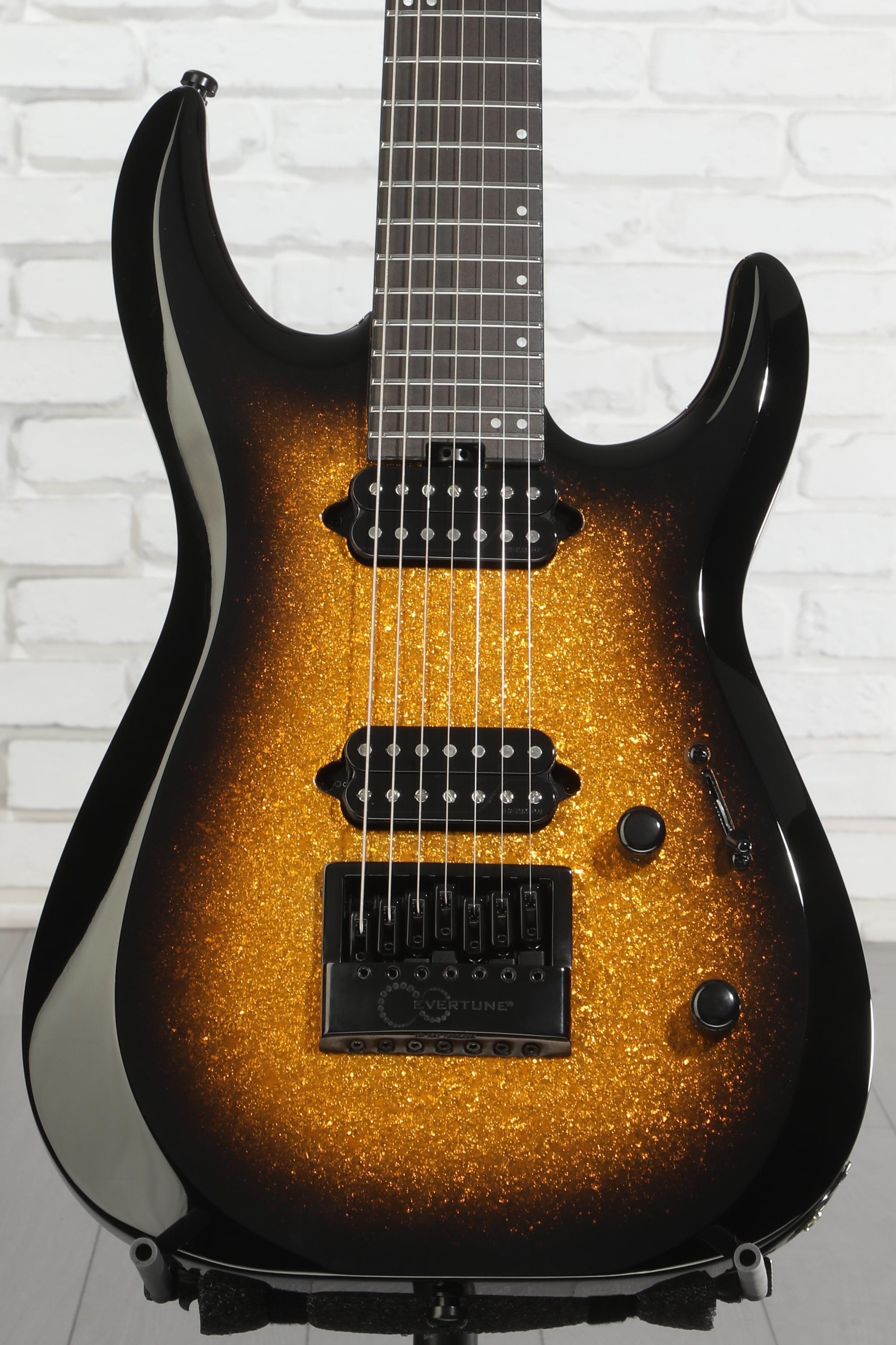ギター Jackson Pro Plus Dinky Modern EverTune 7 Jackson Pro Plus Series DK Modern EverTune 7 • Gold Sparkle