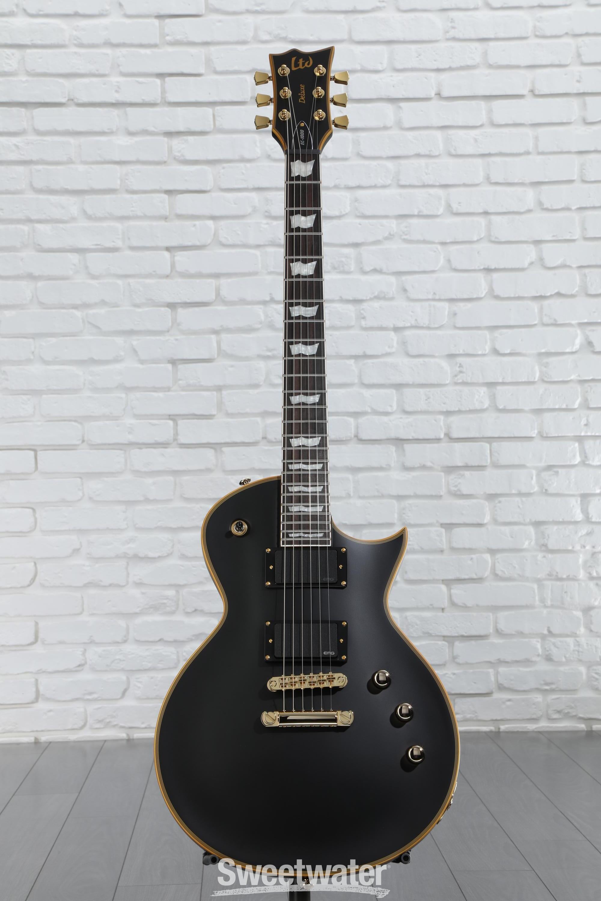 ltd ec1000 deluxe ビンテージブラック ESP LTD Deluxe EC-1000 Fluence Black Guitar - LEC1000BLKF
