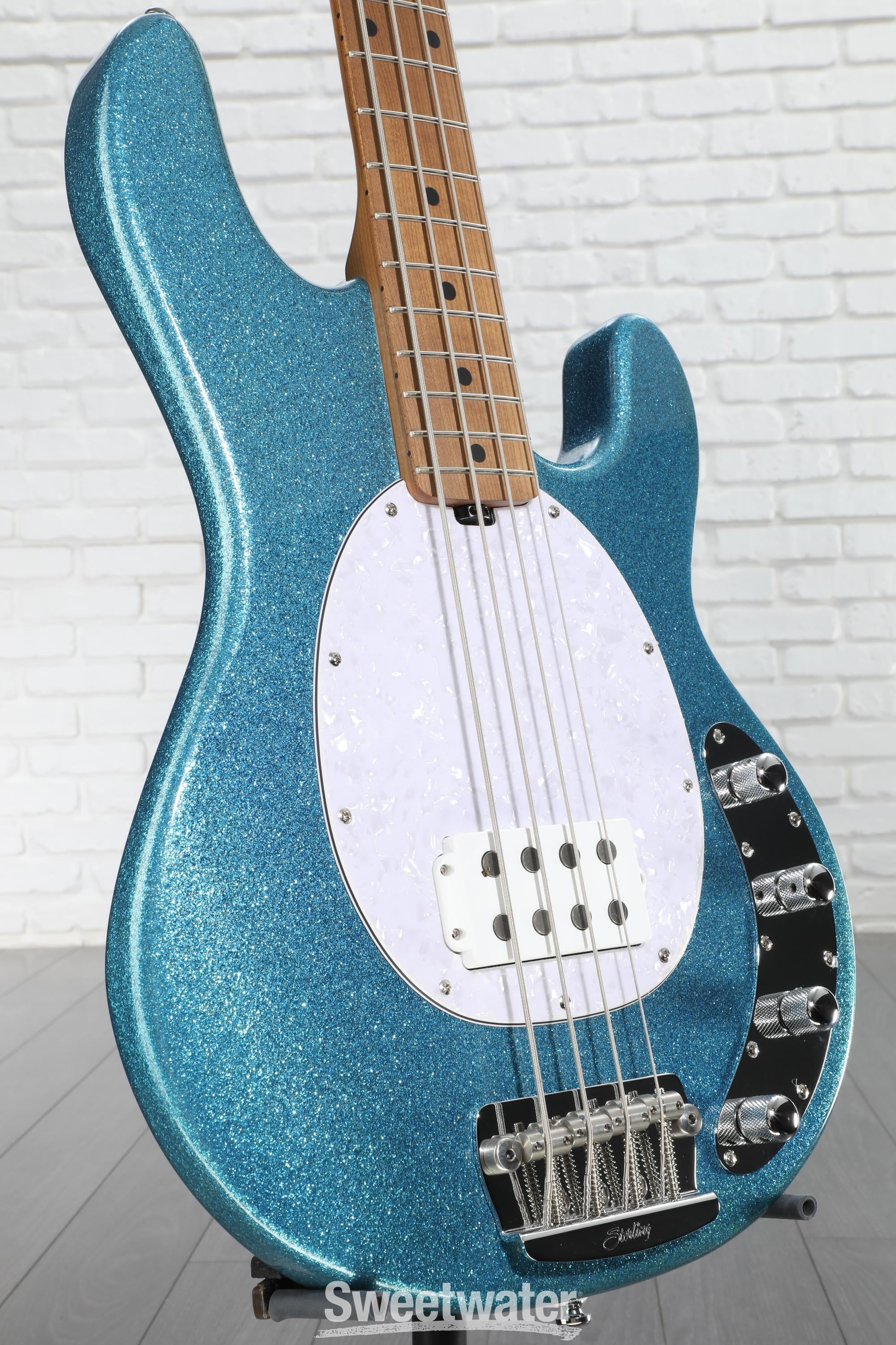 Sterling By Music Man StingRay RAY34 Bass Guitar - Blue