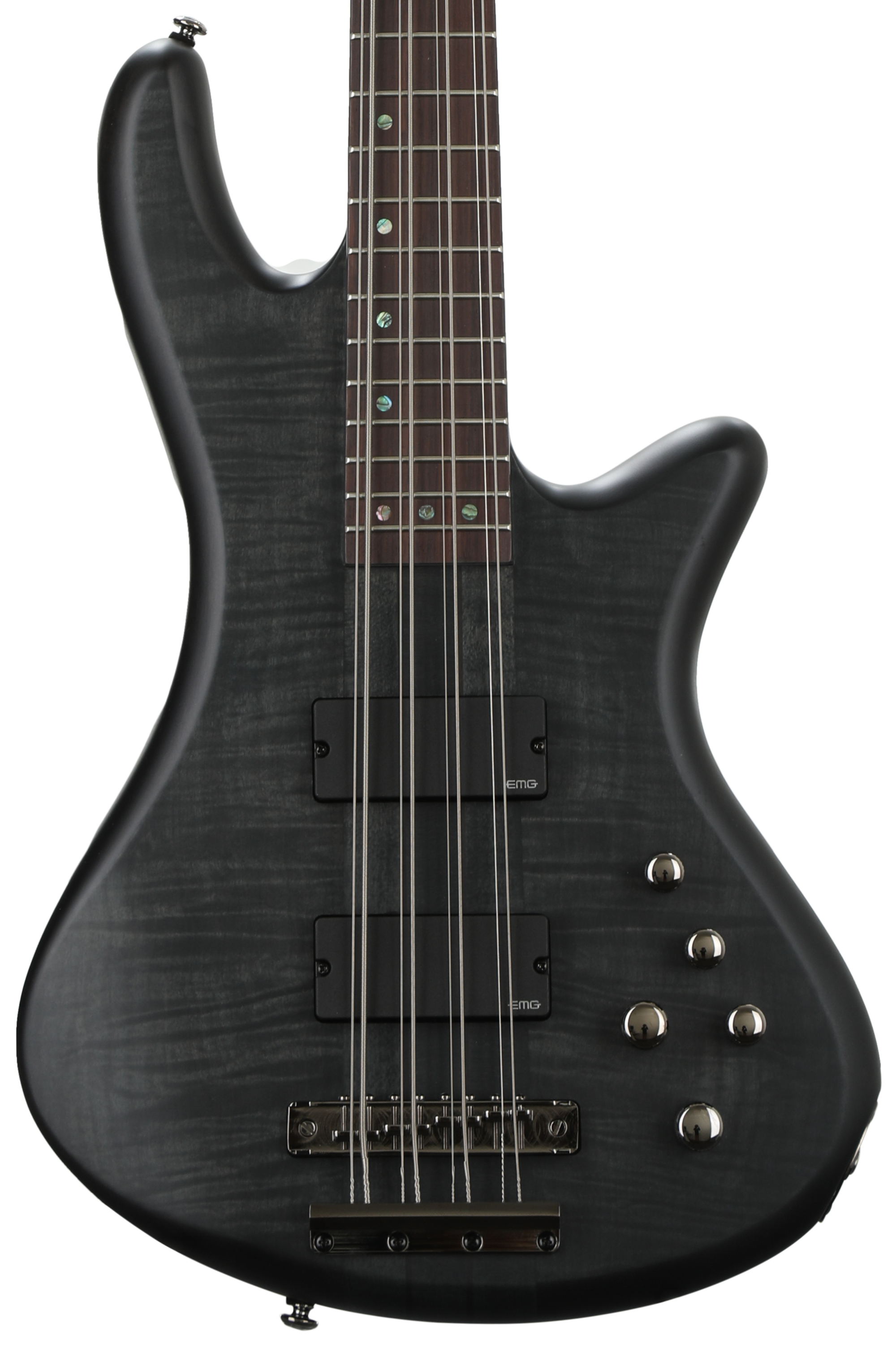 Schecter Stiletto Studio-8 Bass Guitar - See-Thru Black Satin | Sweetwater