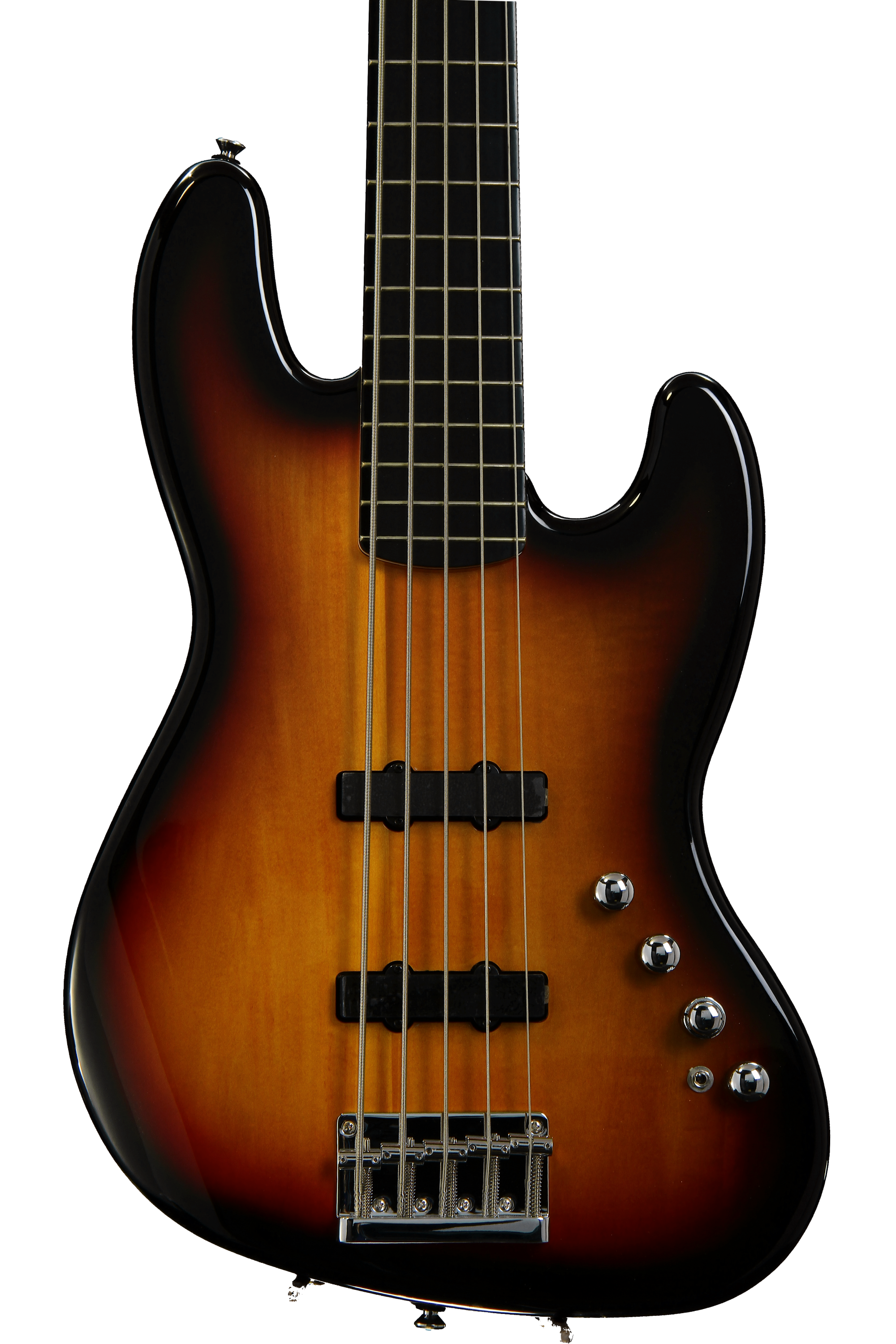 Squier Deluxe Jazz Bass V Active - 3-Color Sunburst | Sweetwater