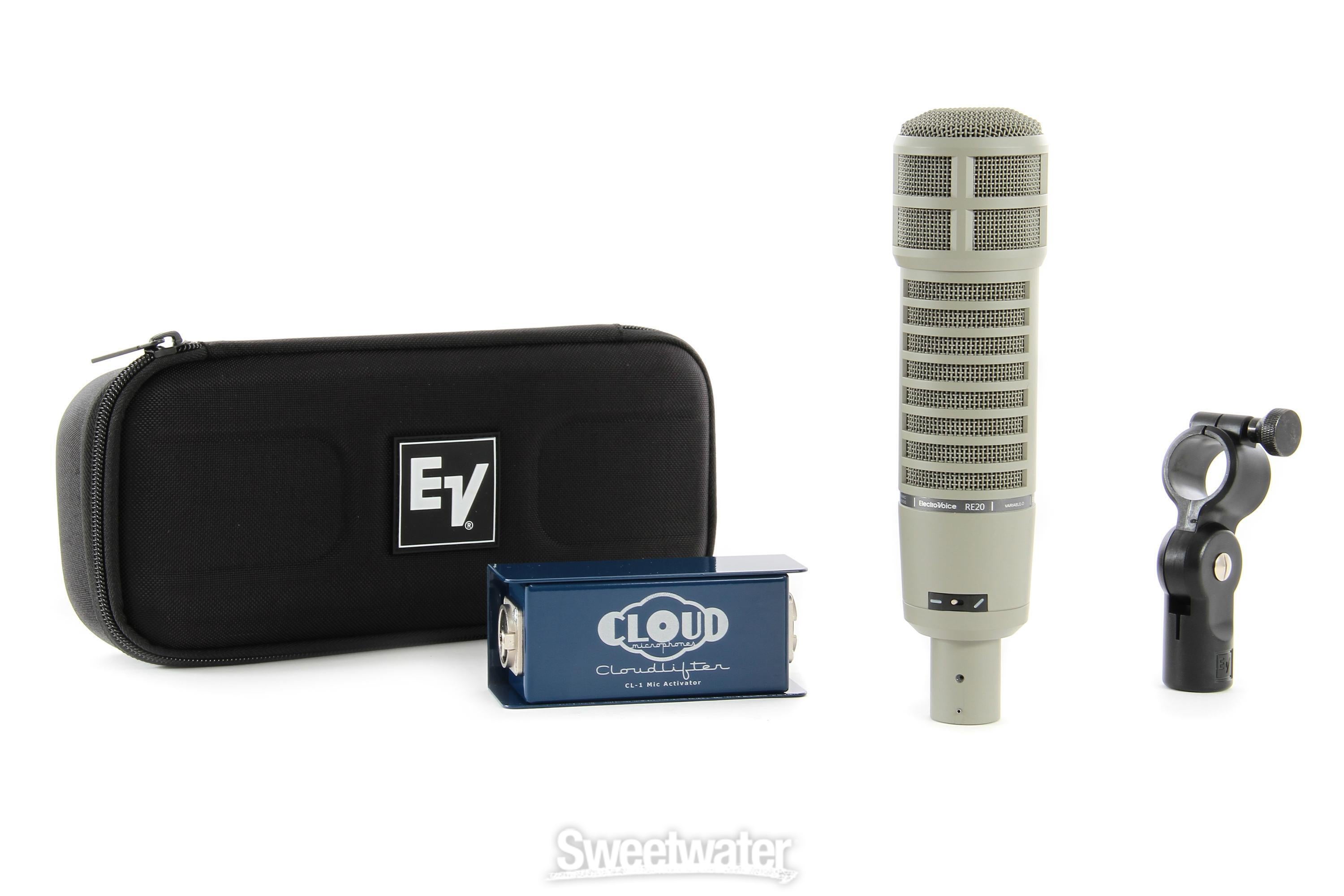 Electro-Voice RE20 Broadcast Microphone with Cloudlifter CL Electro-Voice RE20 Broadcast Microphone with Cloudlifter CL