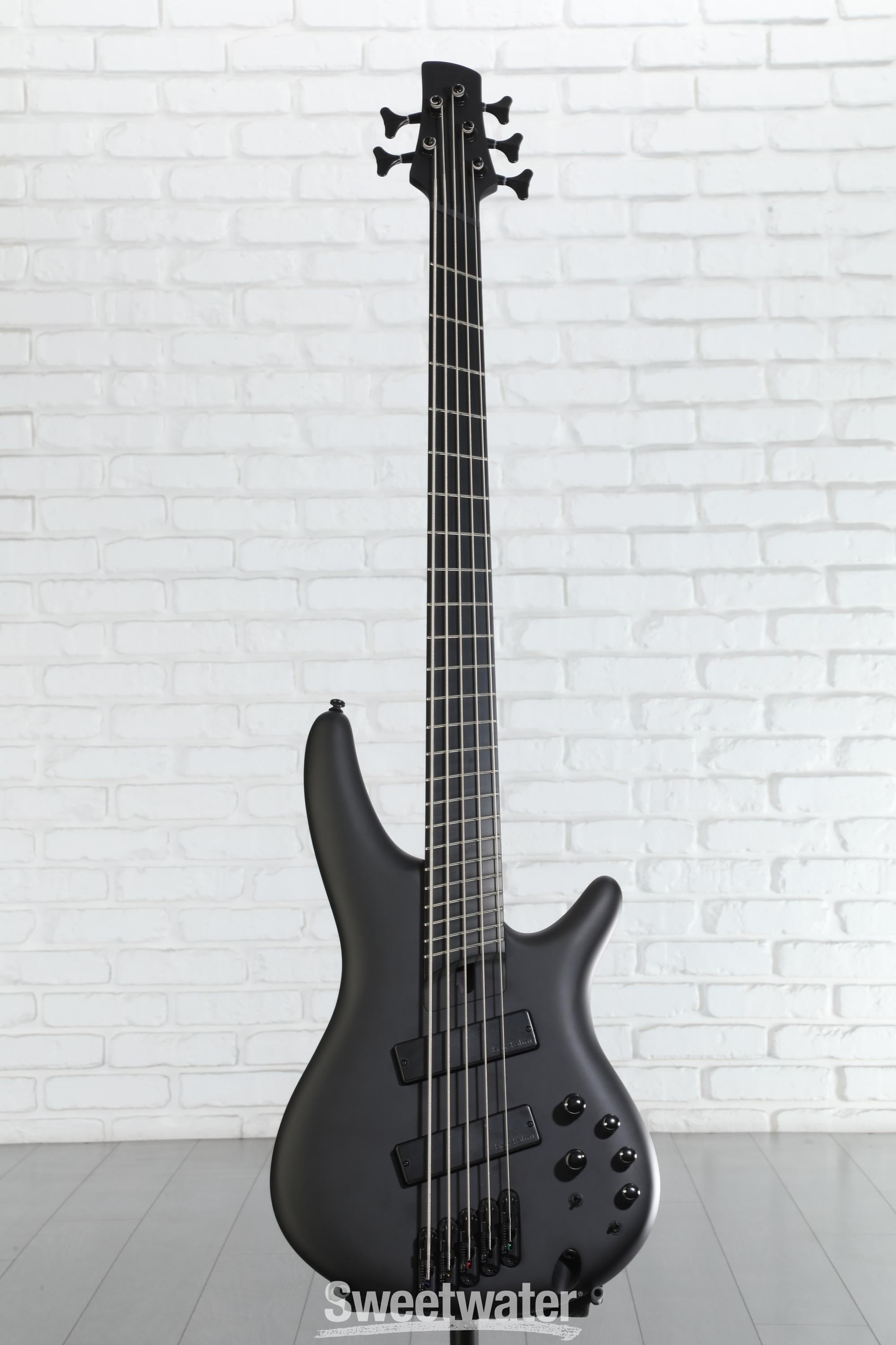 【極美品】Ibanez SRMS625EX エレキベース 5弦ベース Ibanez Iron Label SRMS625EX - Black Flat | Sweetwater