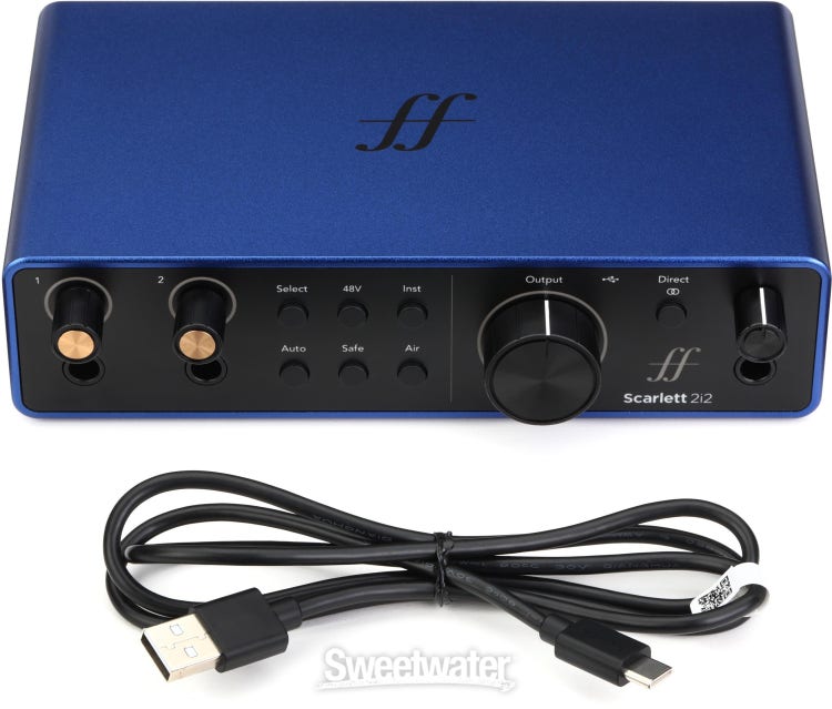 Focusrite Scarlett 2i2 USB-C Audio Interface - Forté/ISA Blue, Anniversary Edition