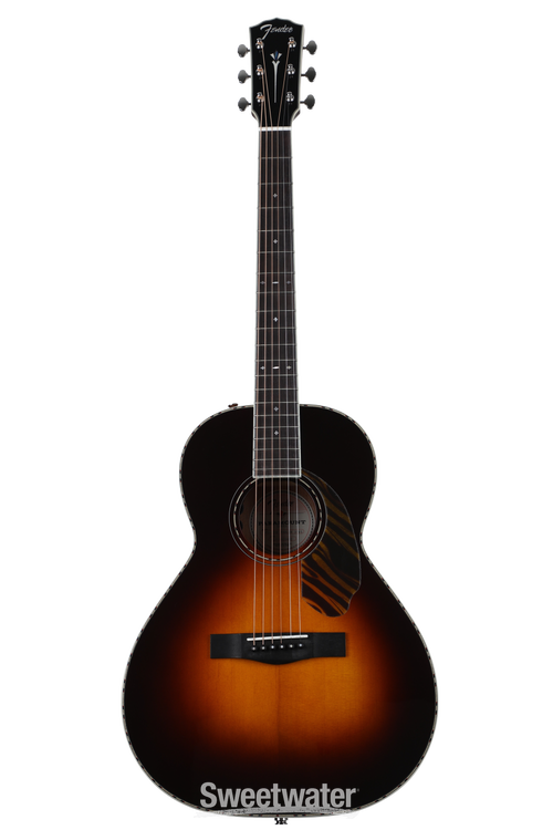 Fender PS-220E Parlor Acoustic-electric Guitar - 3-tone Vintage Sunburst |  Sweetwater