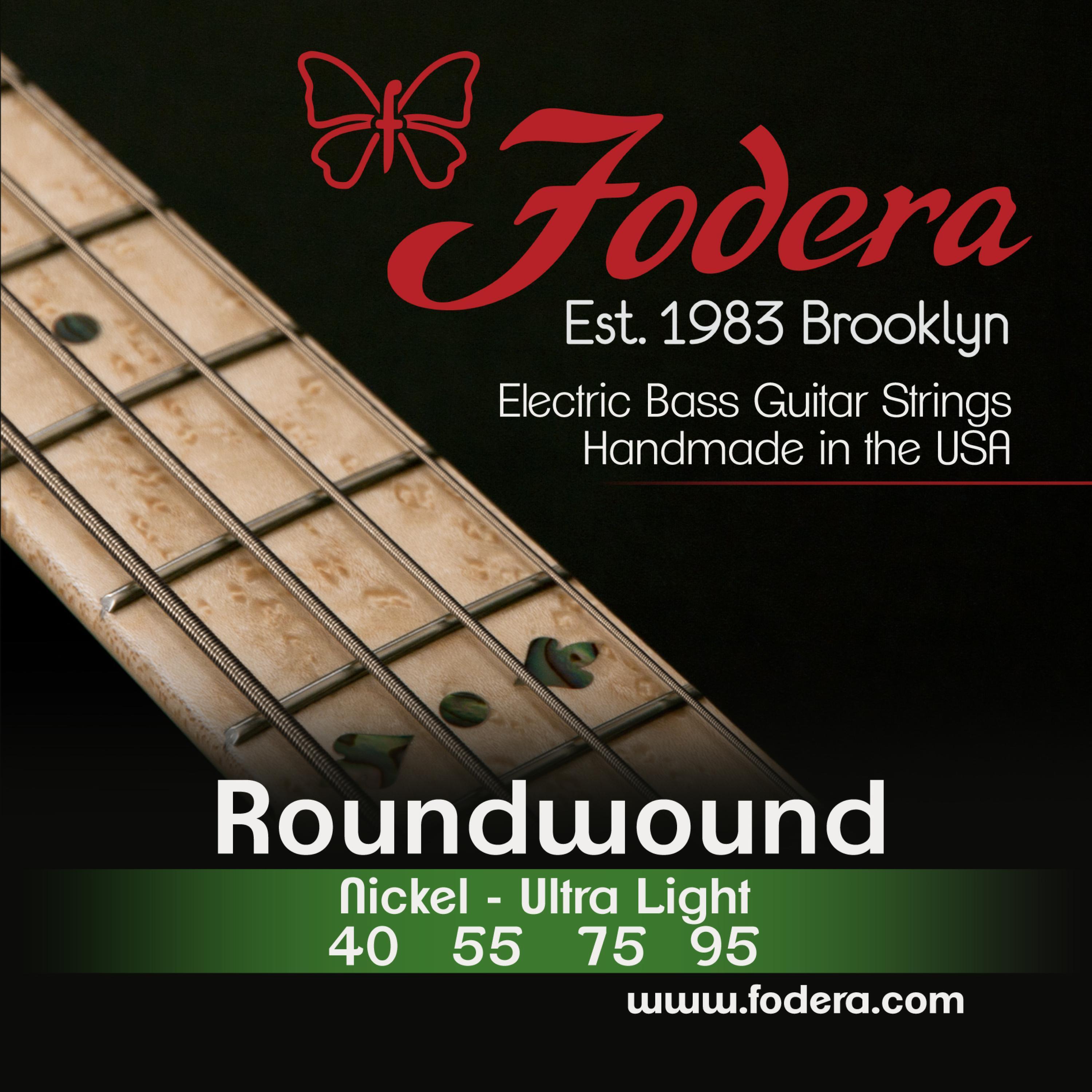 Fodera 4095 Nickel Roundwound Bass Guitar Strings .040 .095