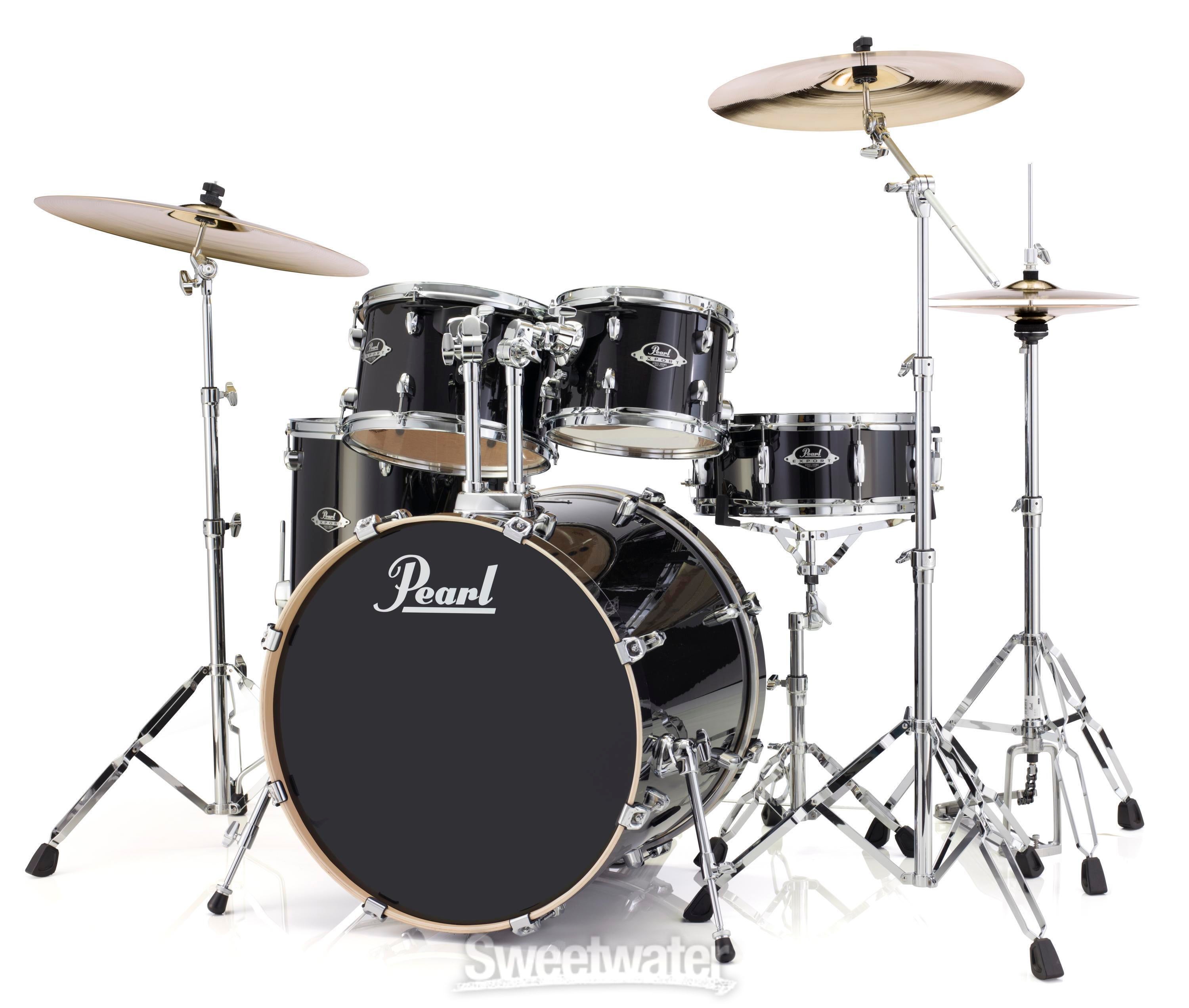 Pearl Export EXL725SP/C 5-piece Shell Pack with Snare Drum - Black