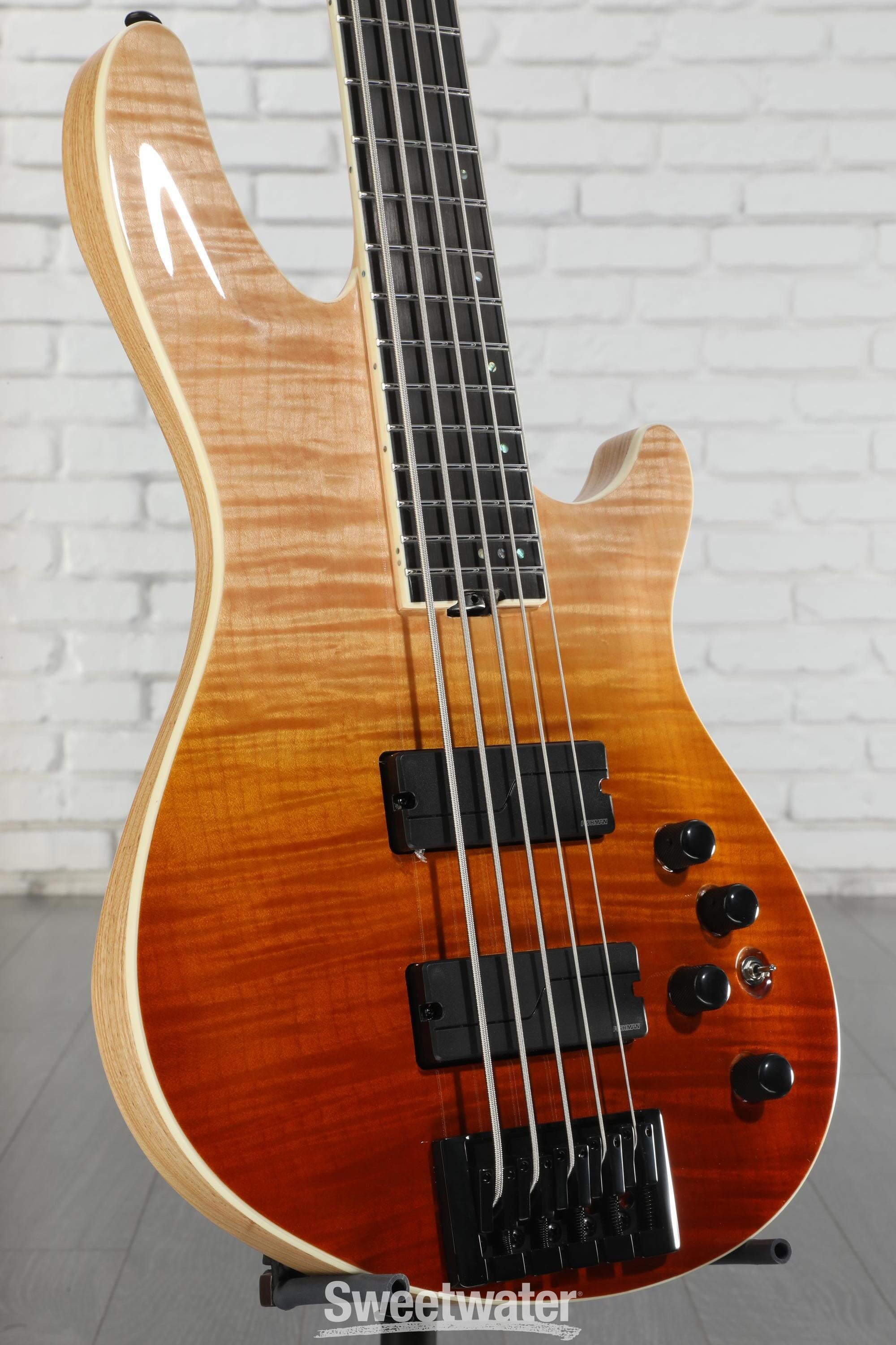Schecter SLS Elite-5 Bass Guitar - Antique Fade Burst