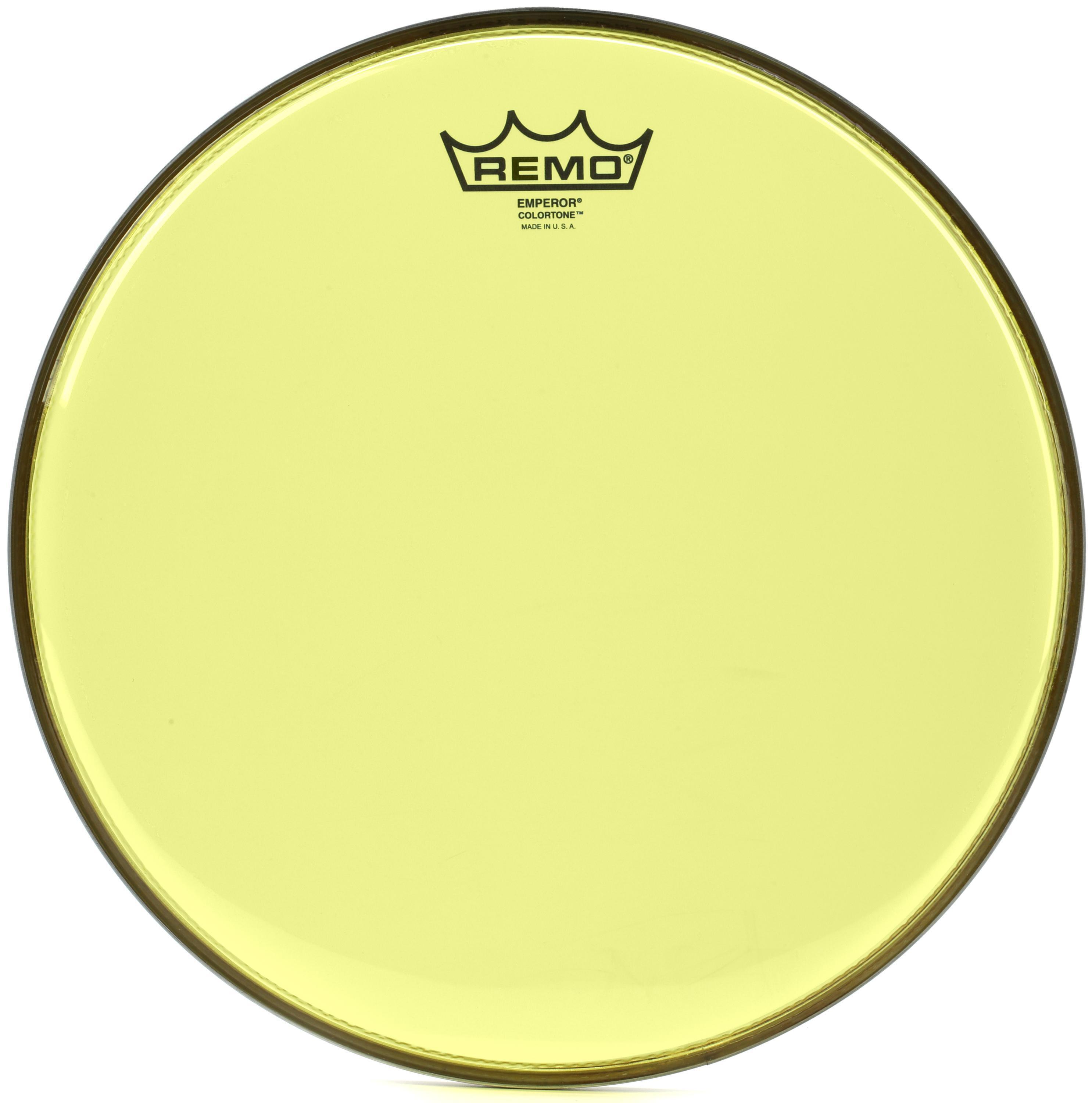 Photo of Remo Emperor Colortone Yellow Drumhead - 12 inch