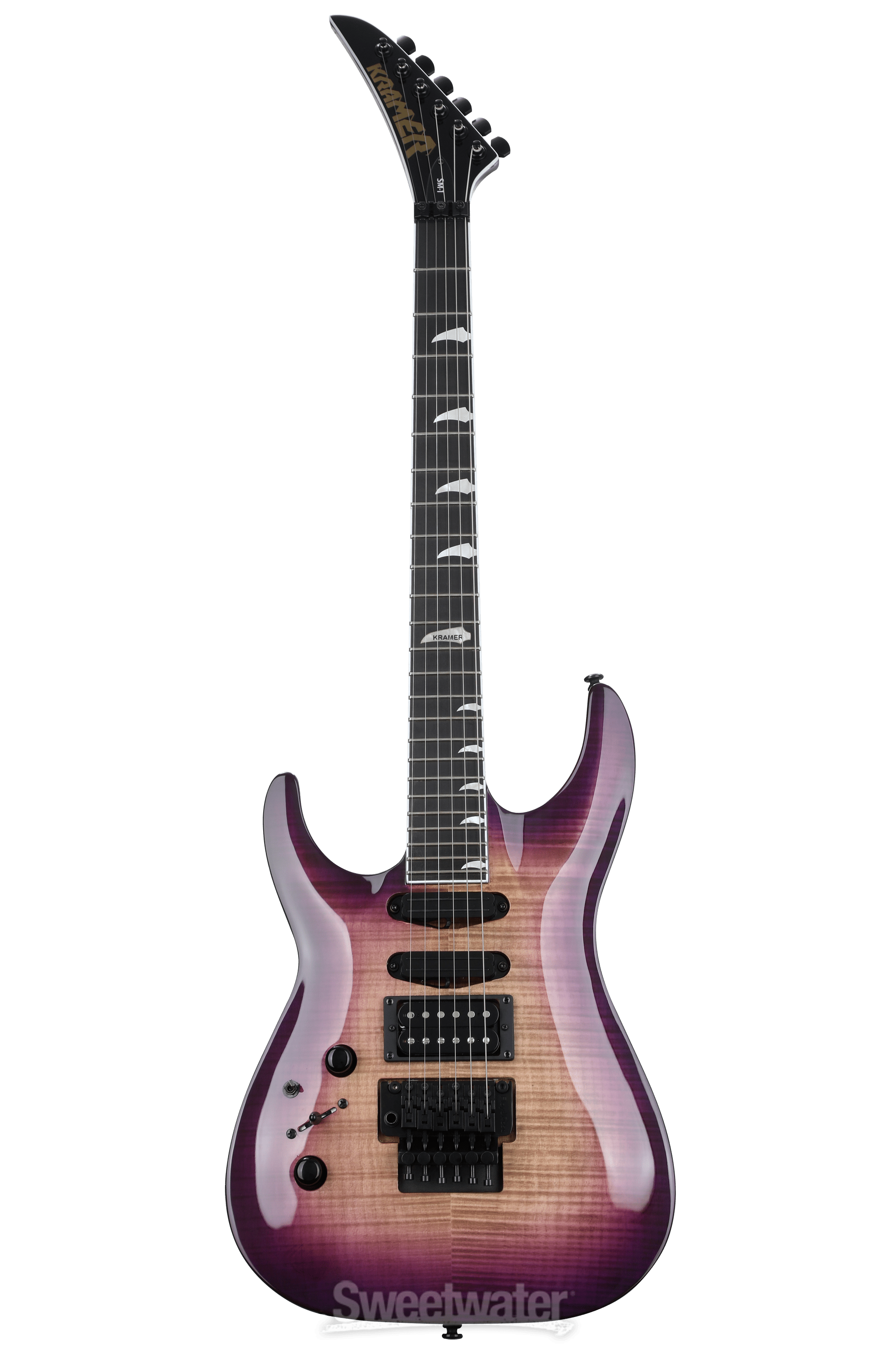 Kramer SM-1 Figured Left-handed Electric Guitar - Royal Purple ...