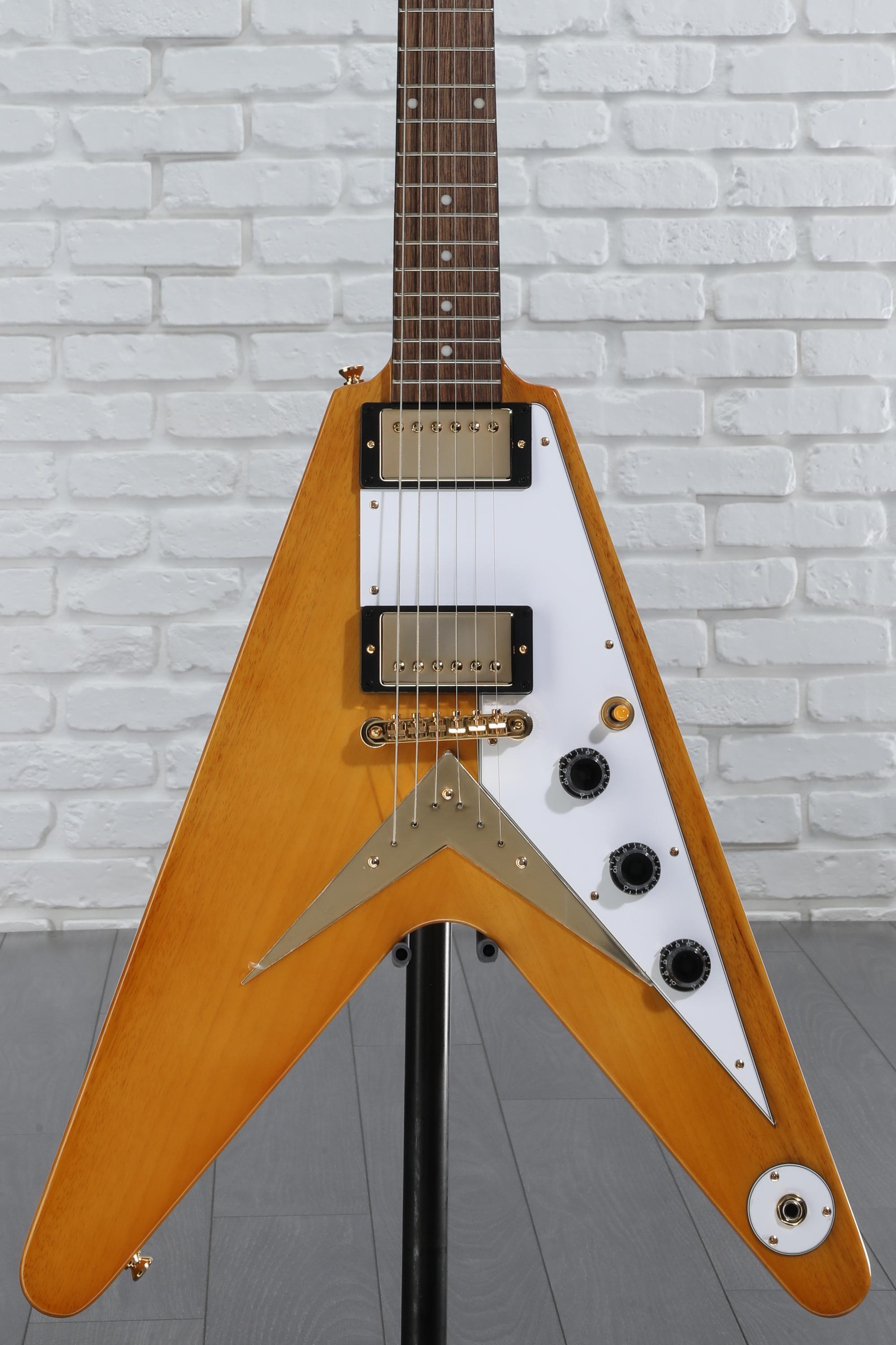ギター Epiphone 1958 Korina Flying V Epiphone 1958 Korina Flying V Electric Guitar - Natural