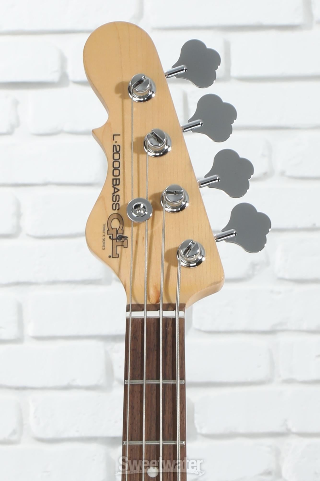 G&L Tribute L-2000 Left-handed Bass Guitar - 3-tone Sunburst