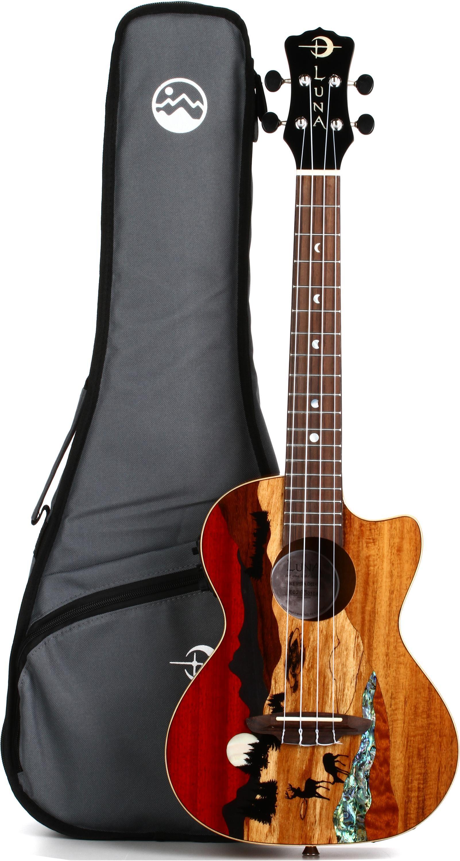 Photo of Luna Vista Deer Acoustic-electric Tenor Ukulele - Gloss Natural