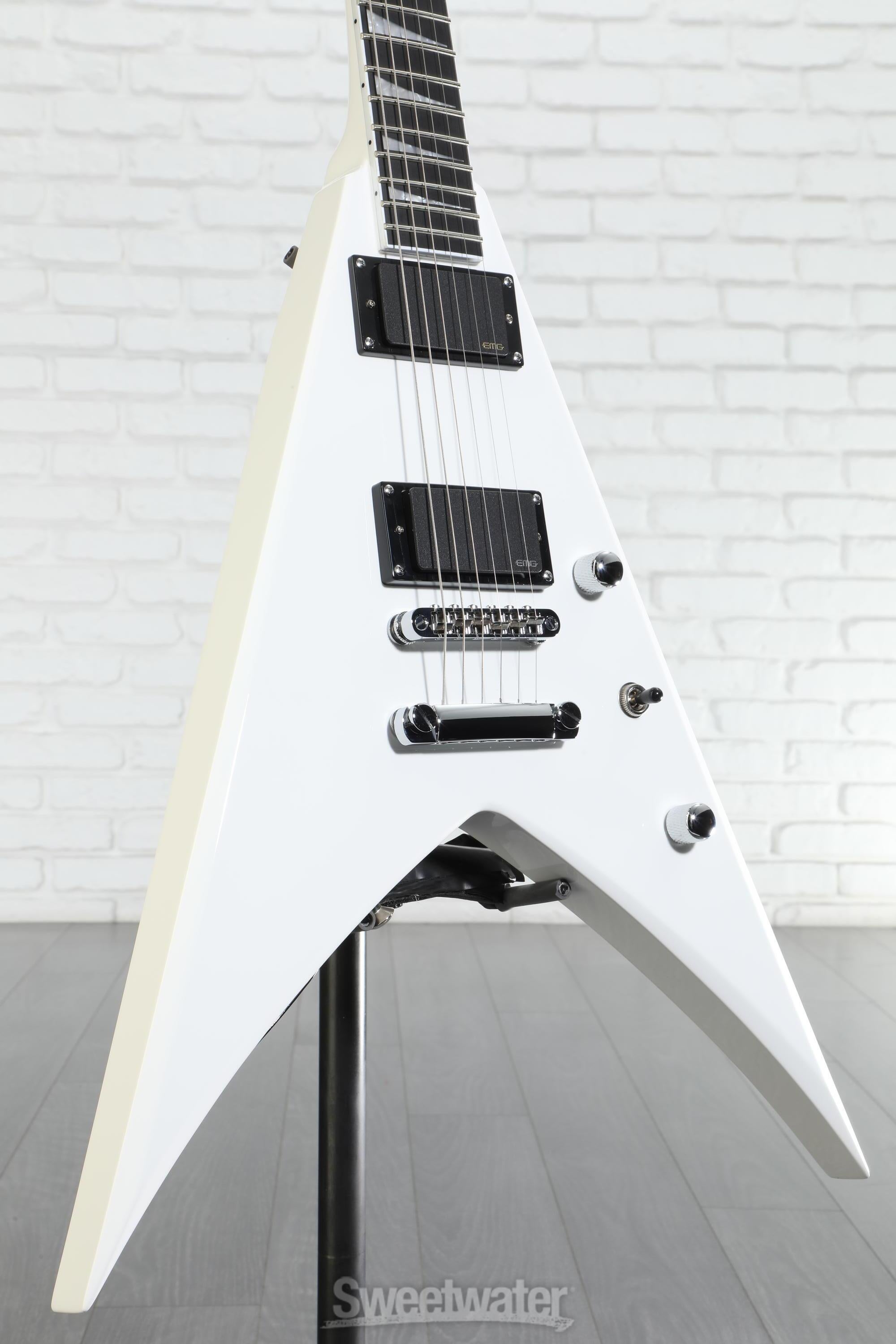 ギター Jackson King V White with Black Jackson Pro Series King V - Two Face Black and White