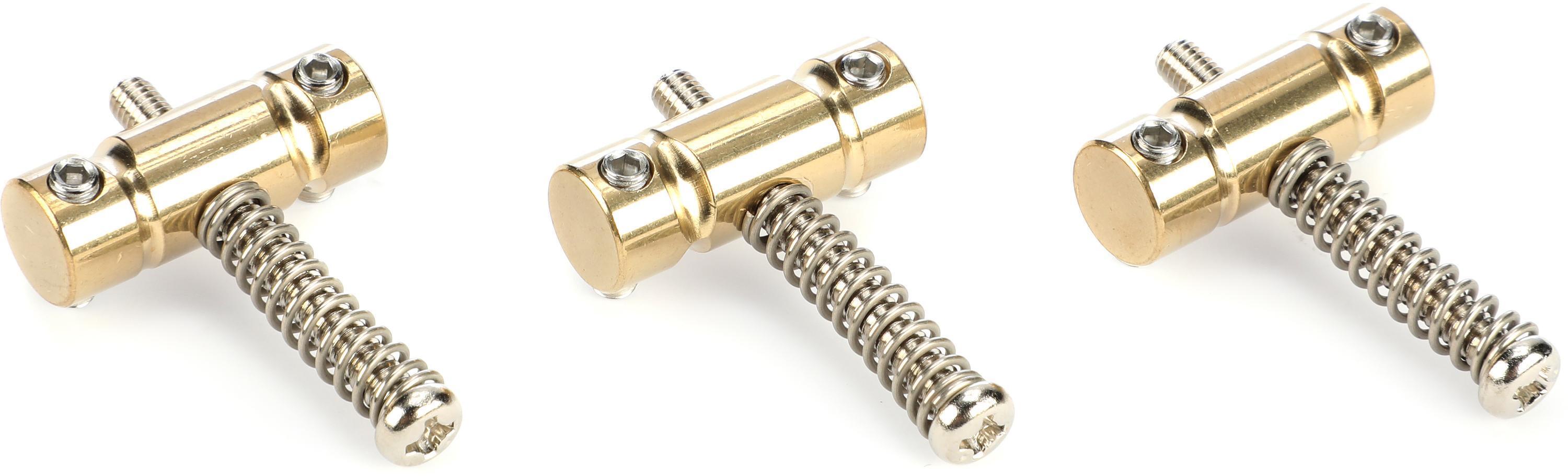 Photo of Gotoh In-Tune Compensated Saddles for T-style Guitars - Brass
