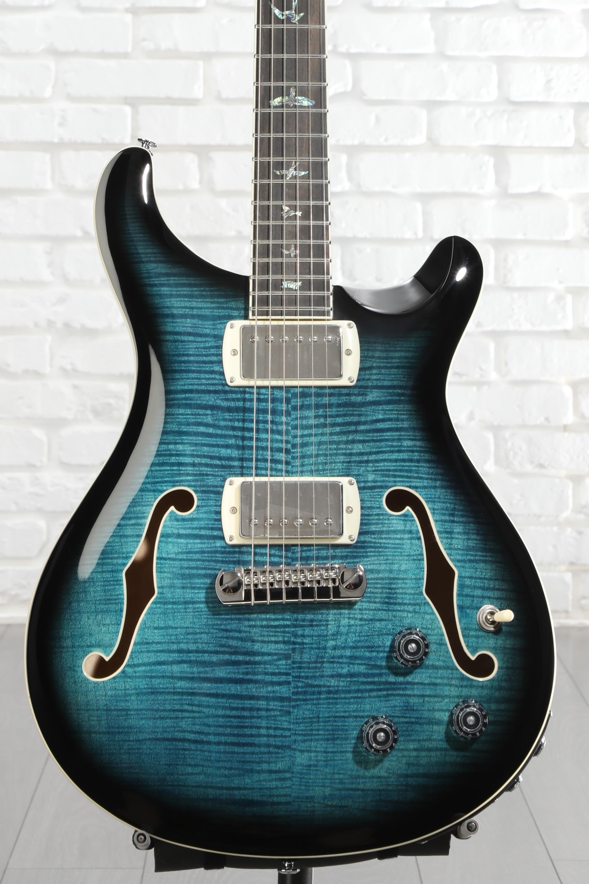 PRS SE Hollowbody II Piezo Electric Guitar - Peacock Blue | Sweetwater