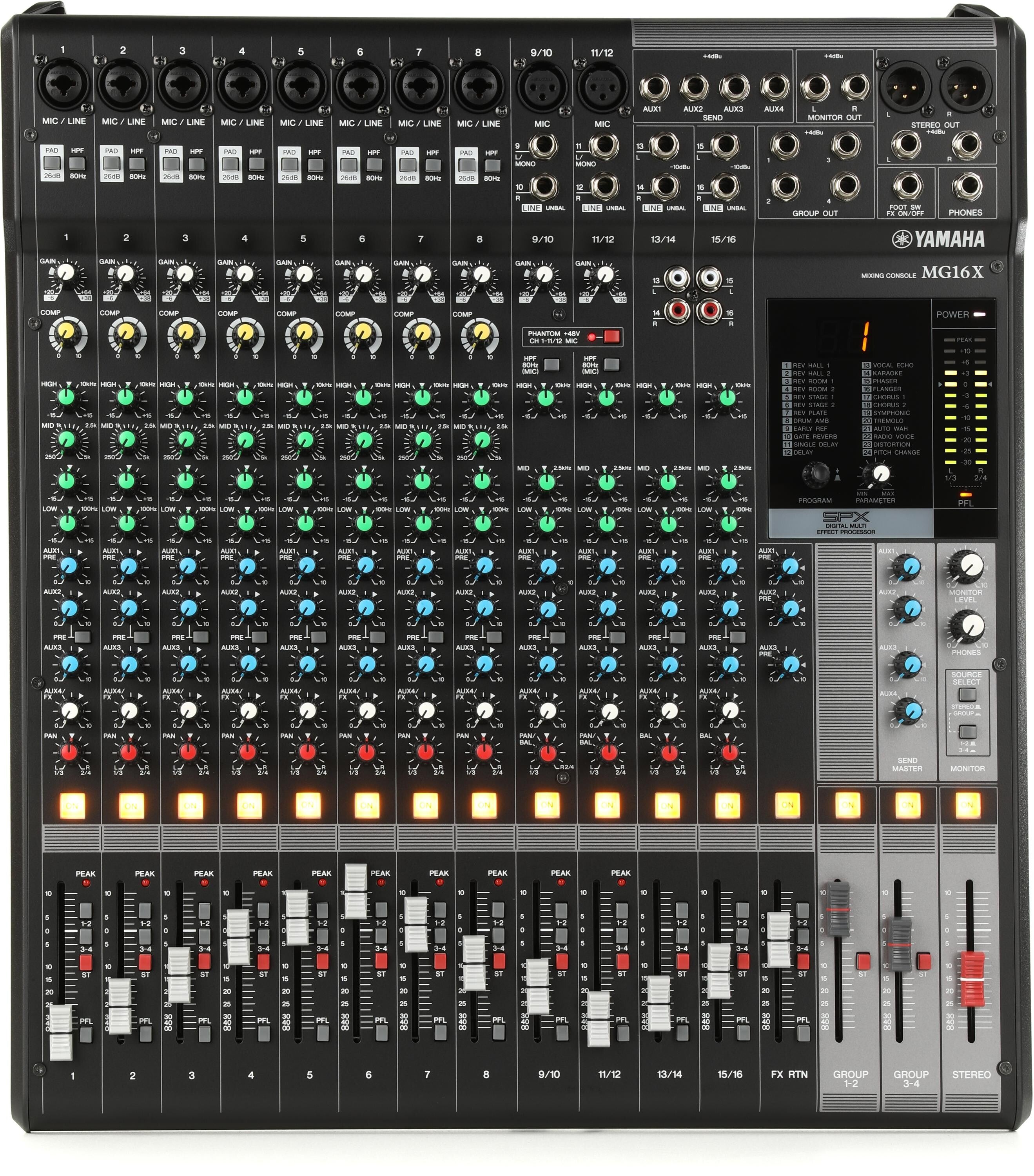Yamaha MG16X CV 16-channel Stereo Mixer | Sweetwater