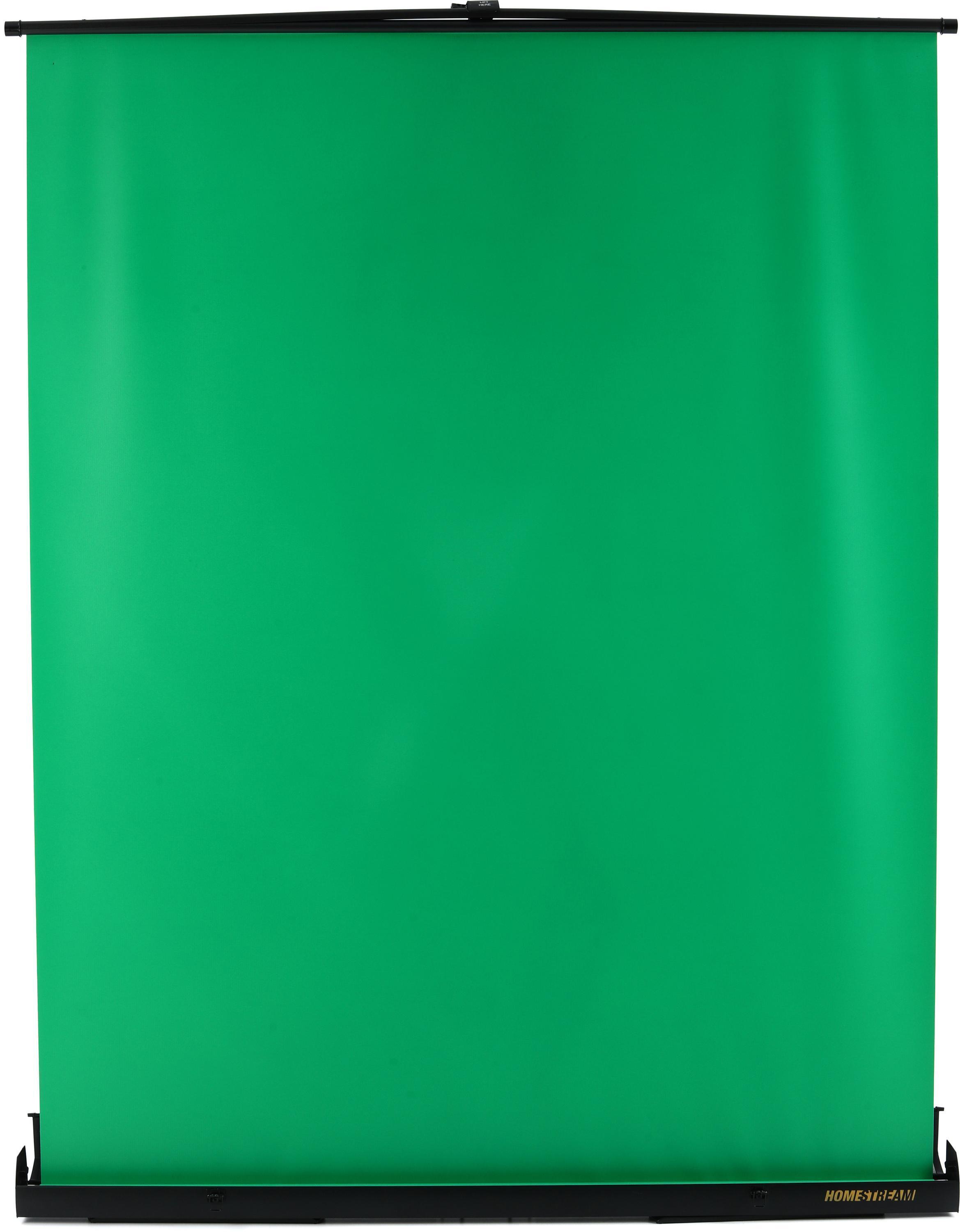 Bundled Item: Ikan HS-GS76 Homestream Portable Pull-up Chroma Key Green Screen - 76 Inches