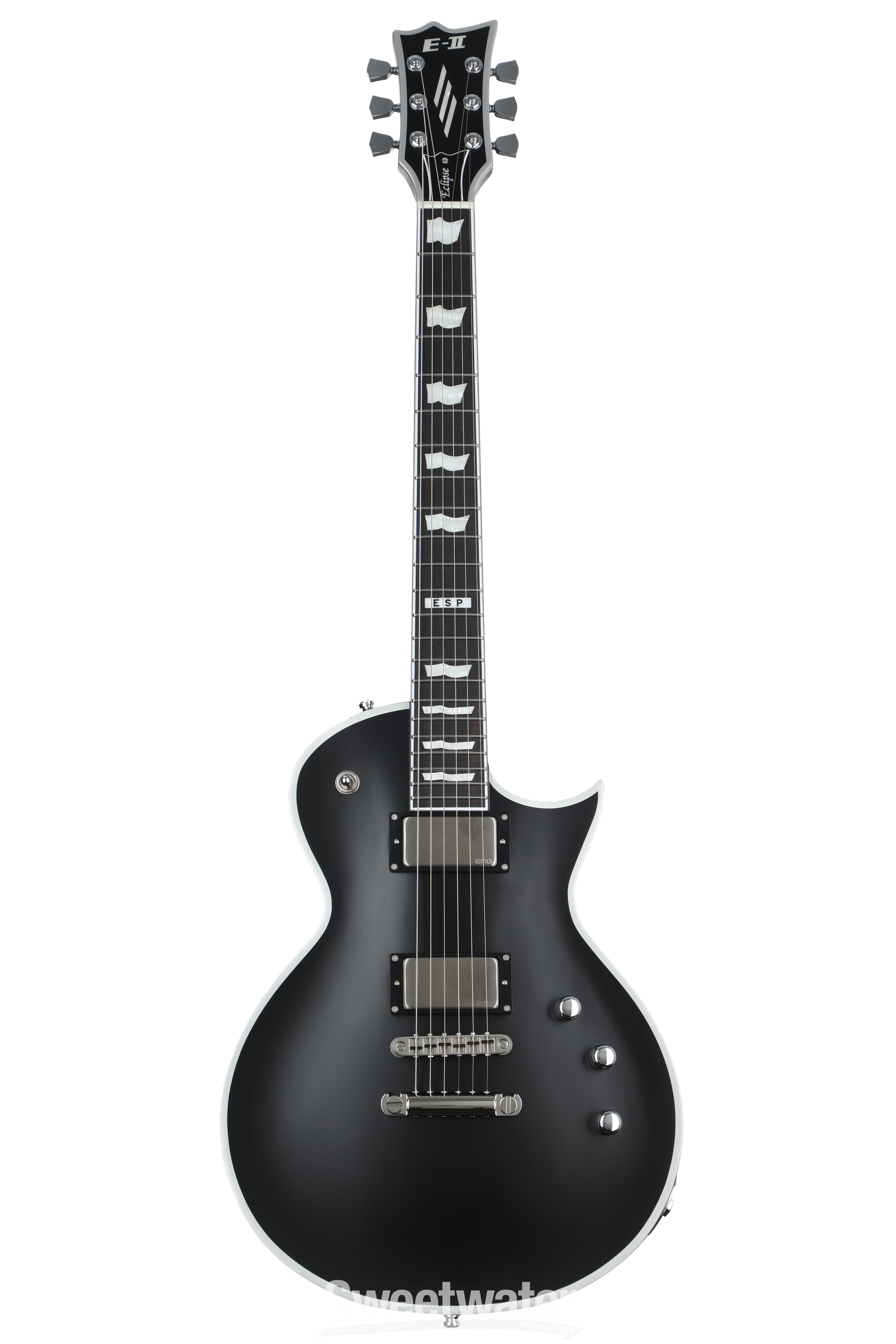 ESP E-II Eclipse BB Electric Guitar - Black Satin