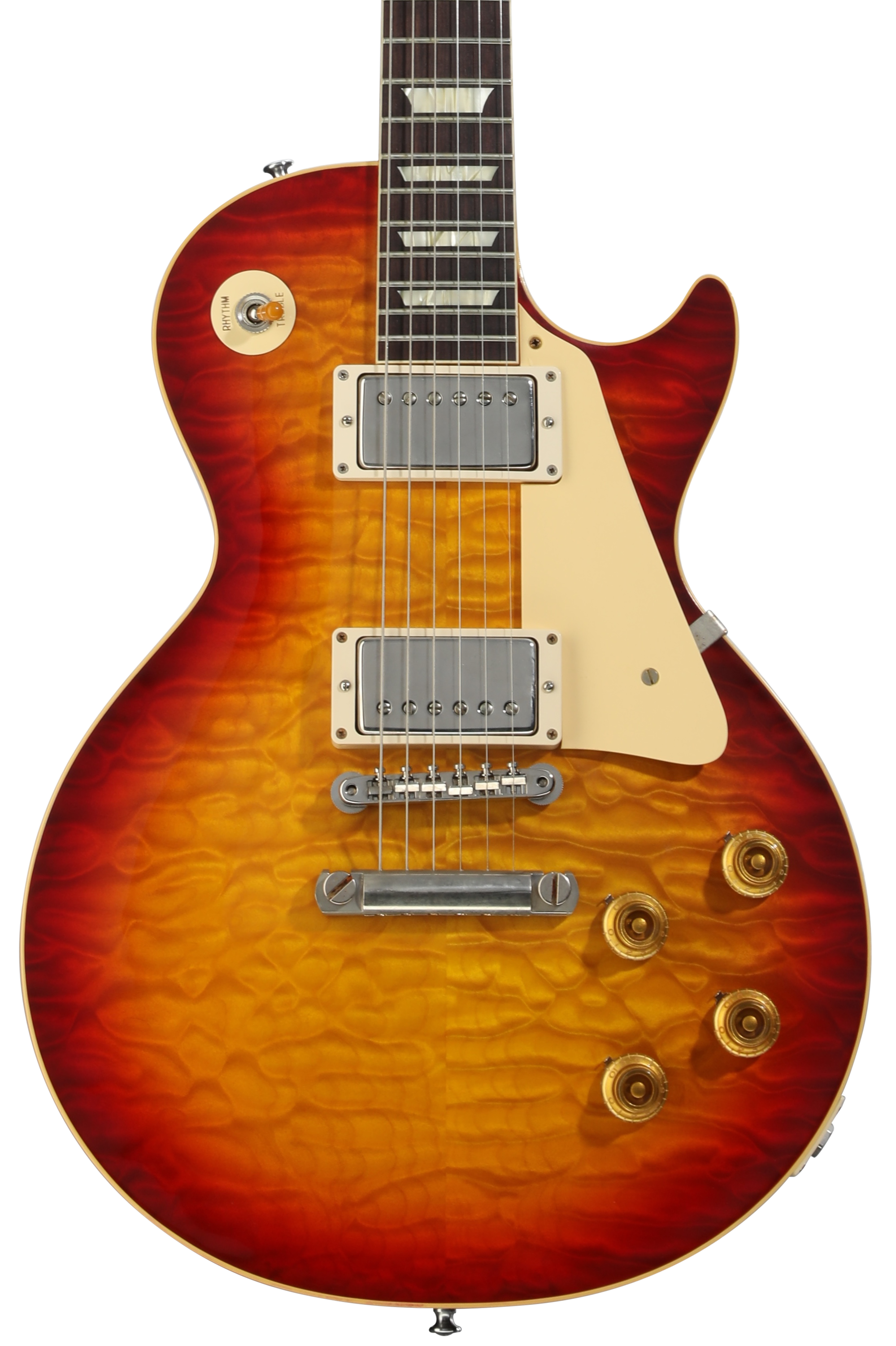 Gibson Custom Dealer Select 1959 Les Paul Standard 7A Quilt Top Electric Guitar - Cherry Burst, VOS, Sweetwater Exclusive