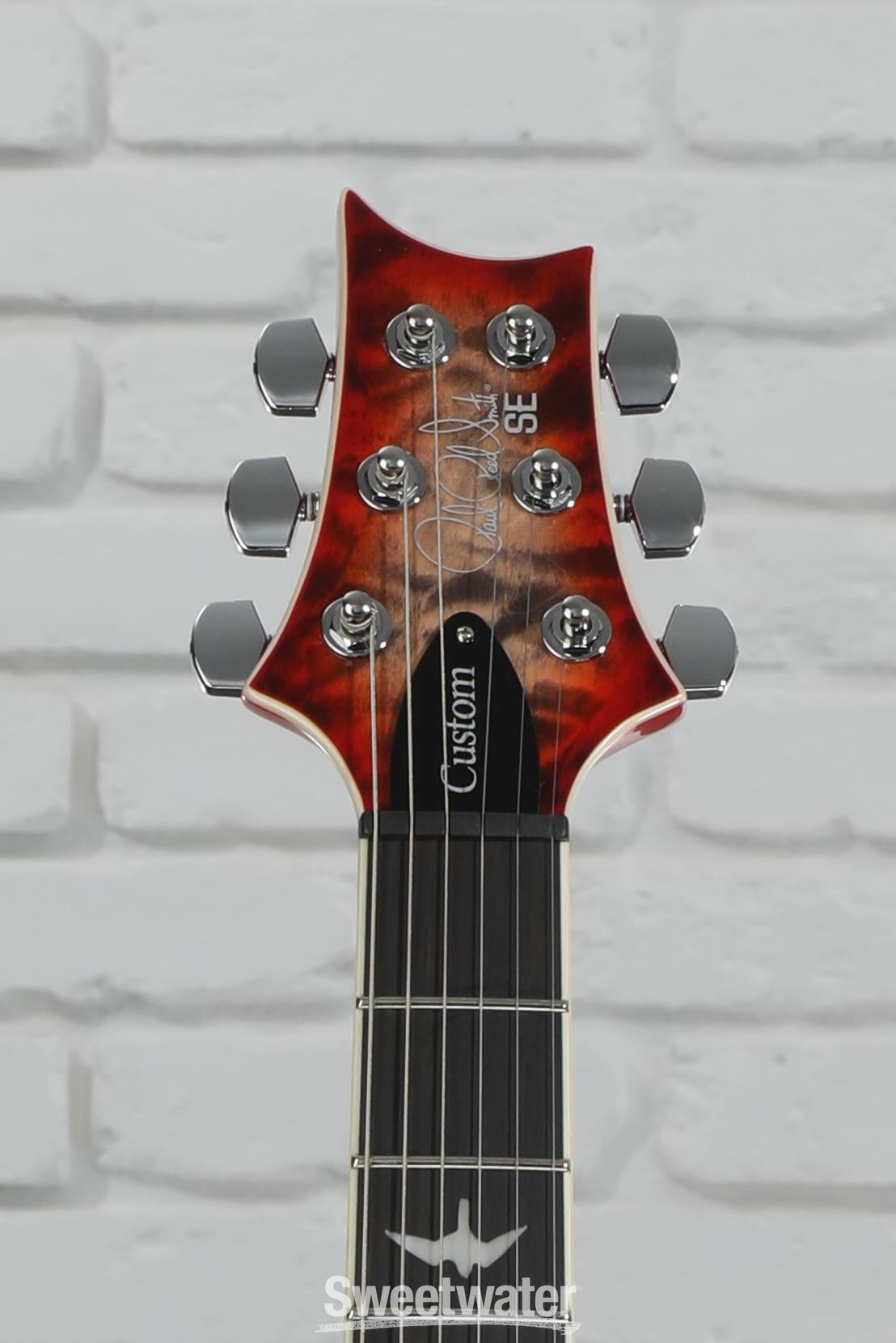 PRS SE Custom 24-08 Quilt Top Electric Guitar - Charcoal Cherry Burst