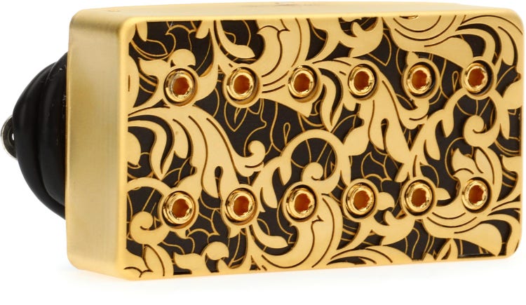DiMarzio Steve Vai UtoPIA Bridge Signature Humbucker Pickup - F-spaced - Satin Gold/Black