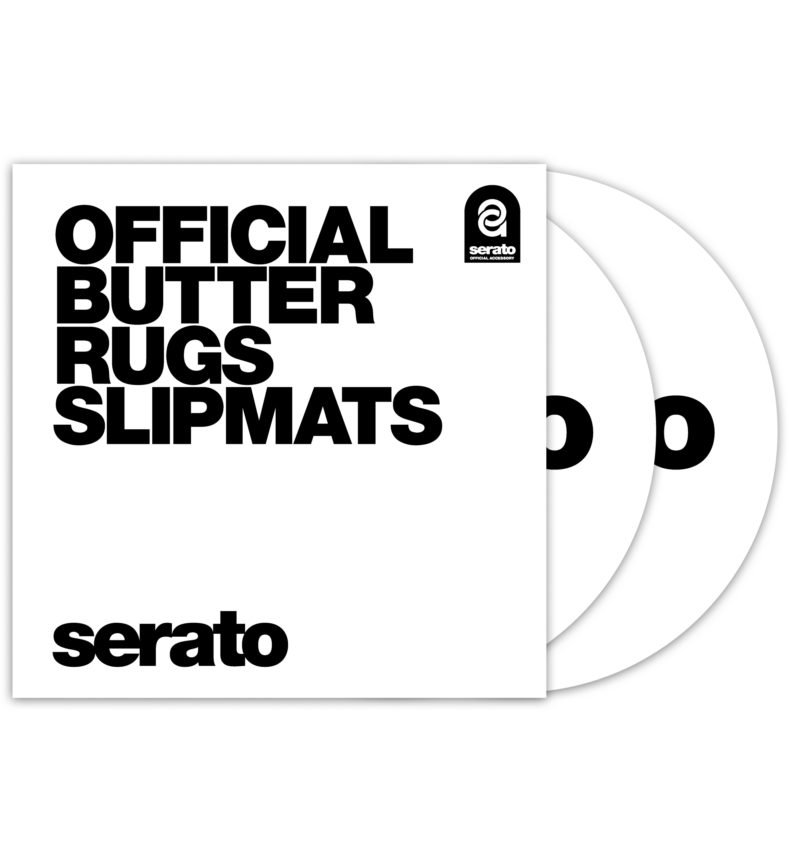 Serato 12 inch Butter Rug Slipmat Pair - White | Sweetwater