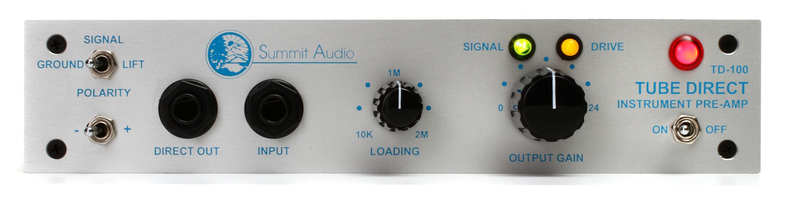 Summit Audio TD-100 1-channel Active Tube Instrument Direct Box