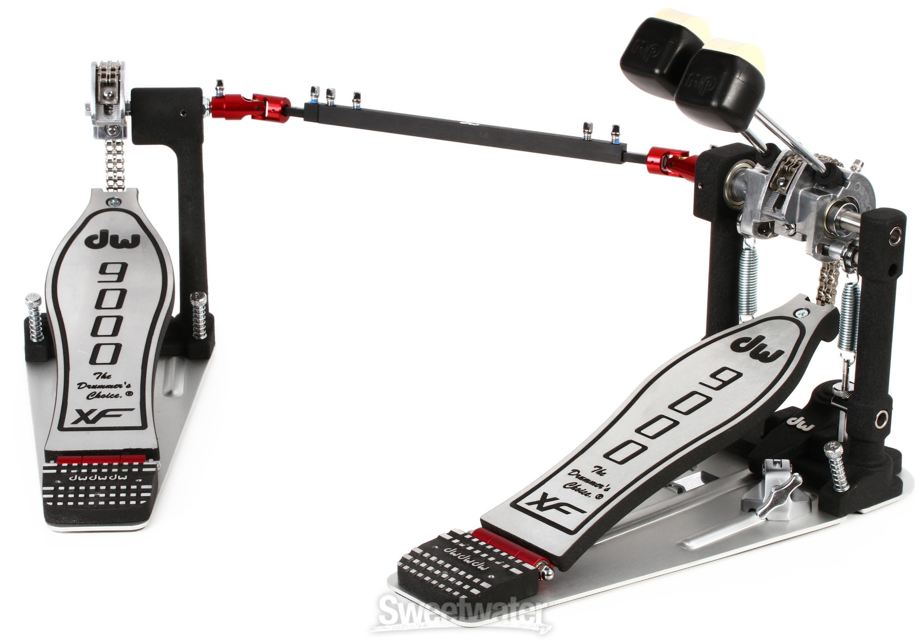 DW DWCP9002XF 9000 Series Double Bass Drum Pedal with Extended Footboard