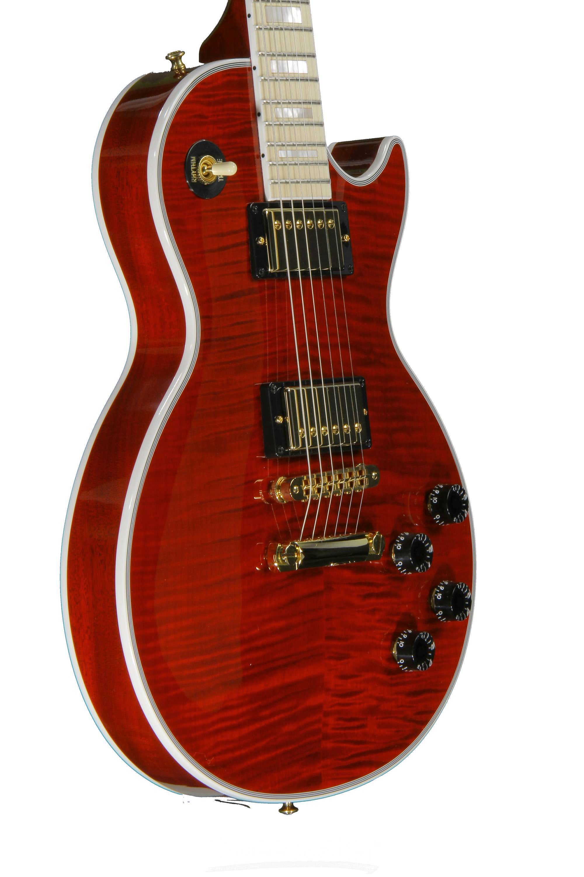 最終値下げ Gibson Custom Shop Les Paul Custom Gibson Custom Les Paul Custom Figured - Transparent Red | Sweetwater