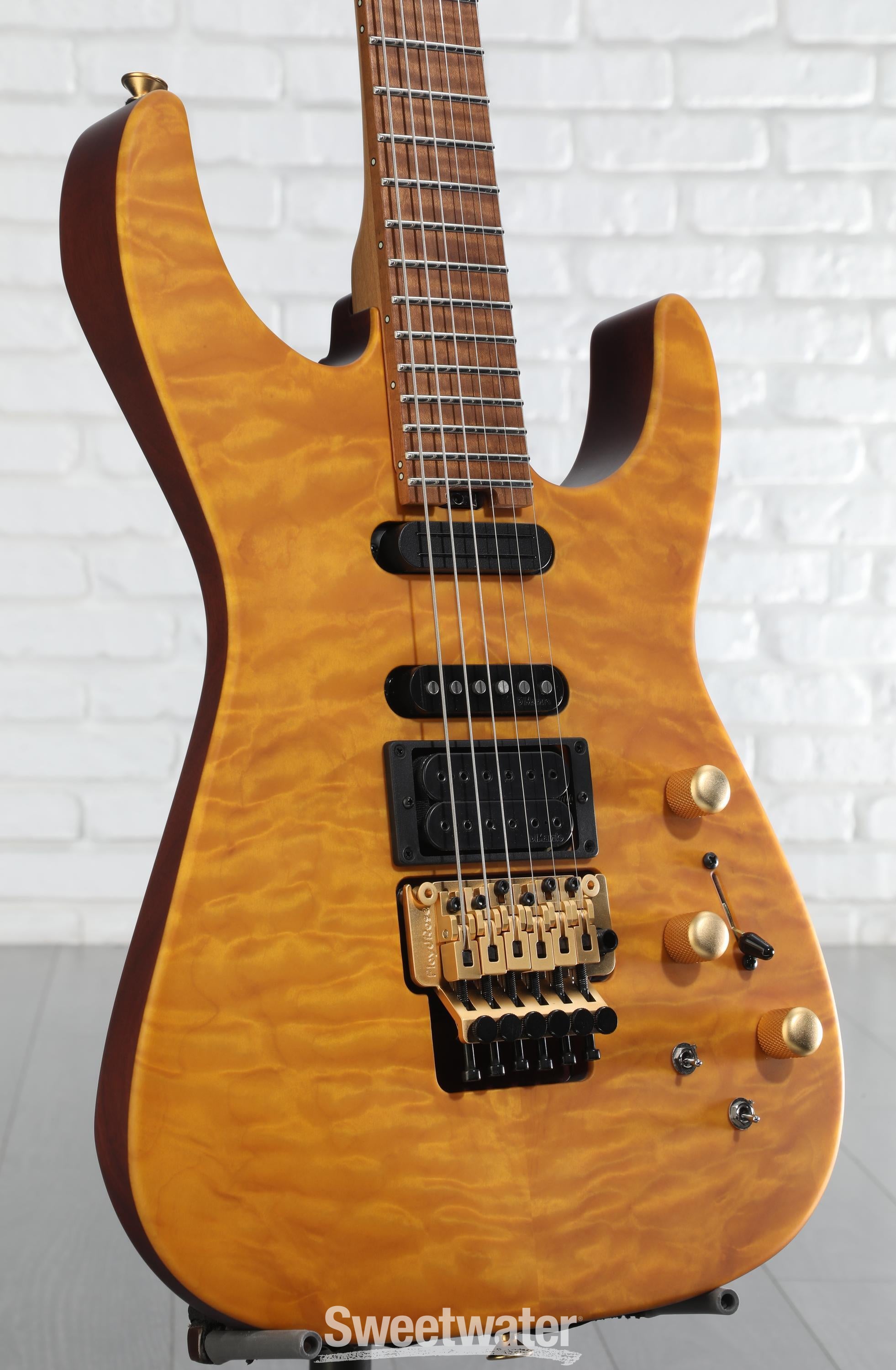 ギター Jackson PC1 Jackson USA Signature Phil Collen PC1 - Satin Trans Amber