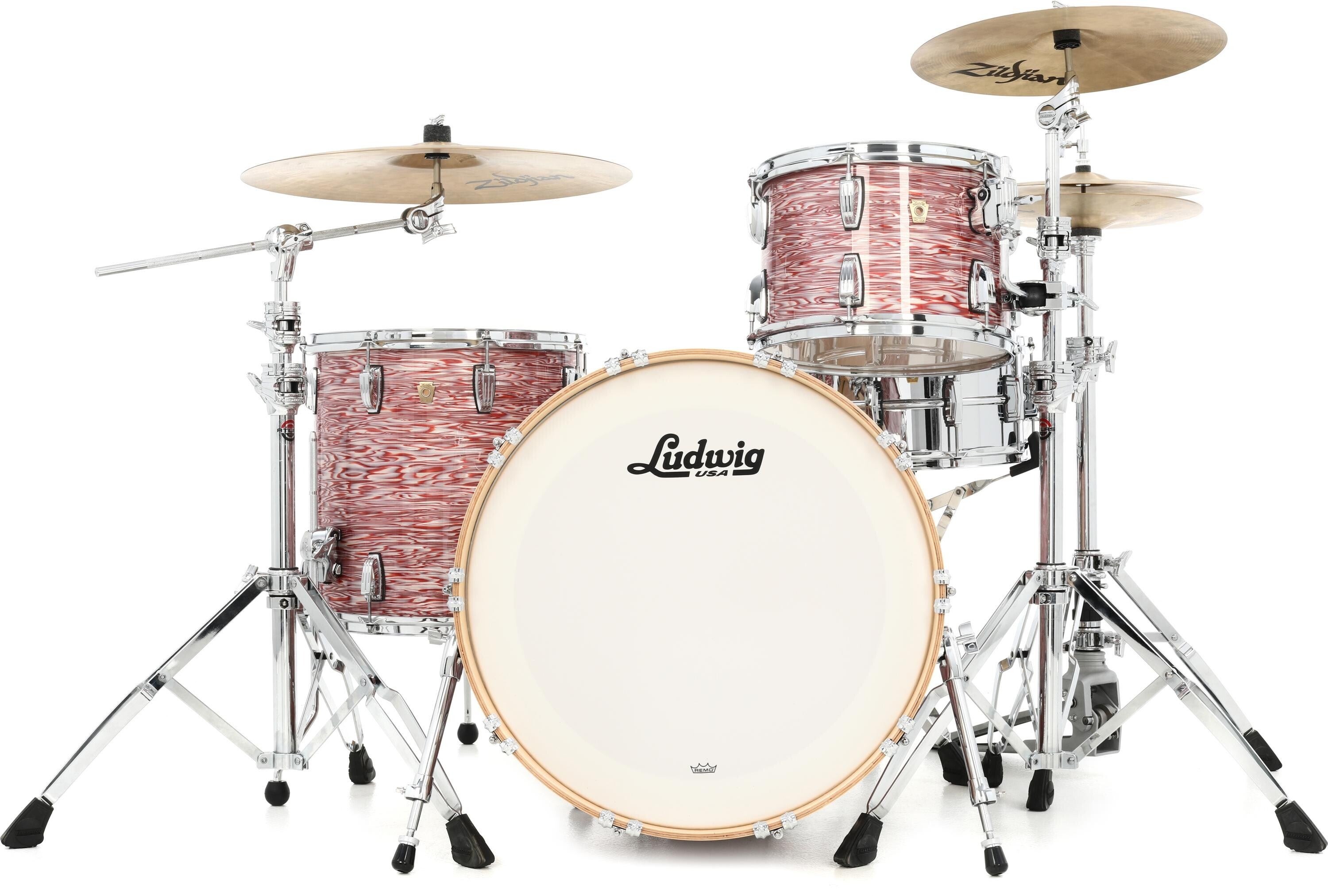 Ludwig Classic Maple Fab 3-piece Shell Pack - Vintage Pink Oyster