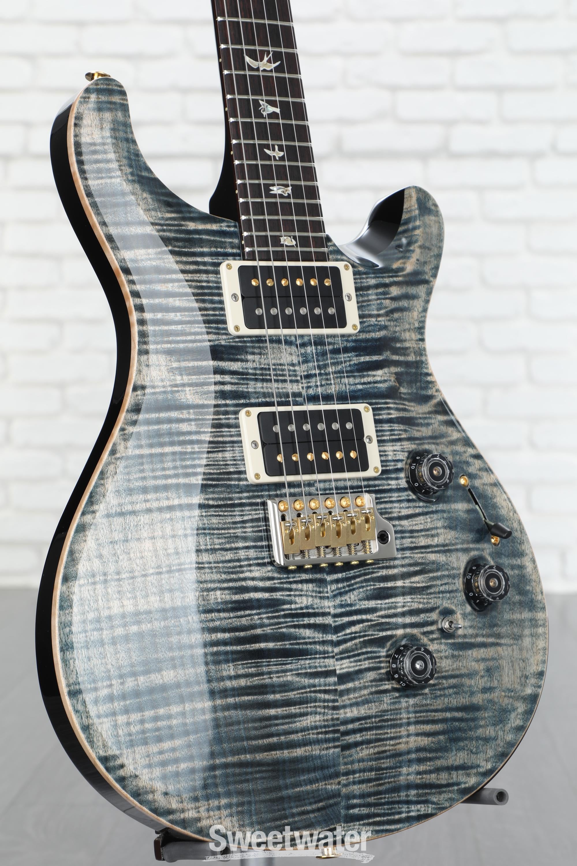PRS Custom 24 Piezo 10-Top Electric Guitar - Faded Whale Blue