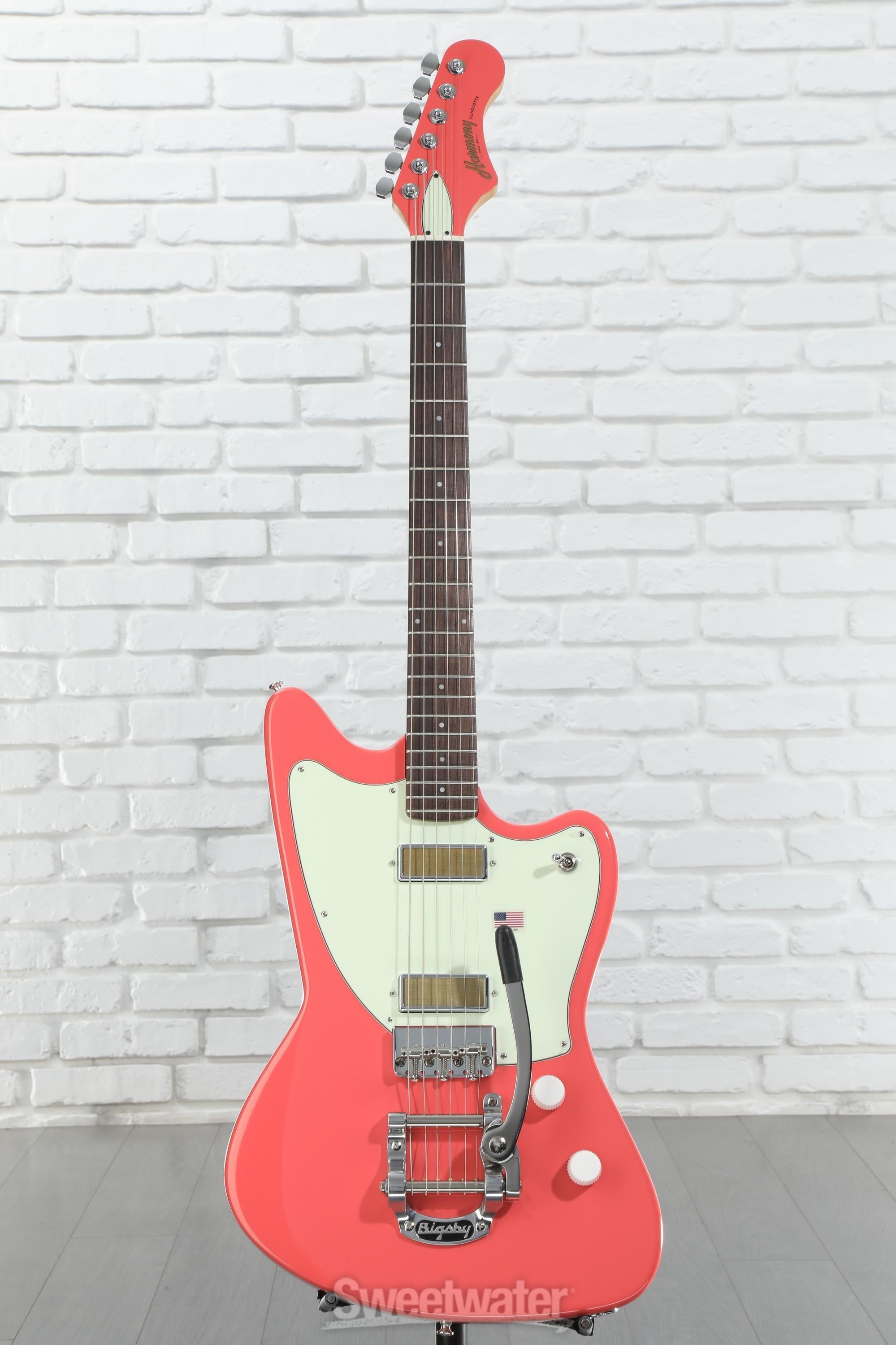Harmony Silhouette Electric Guitar with Bigsby - Surf Green