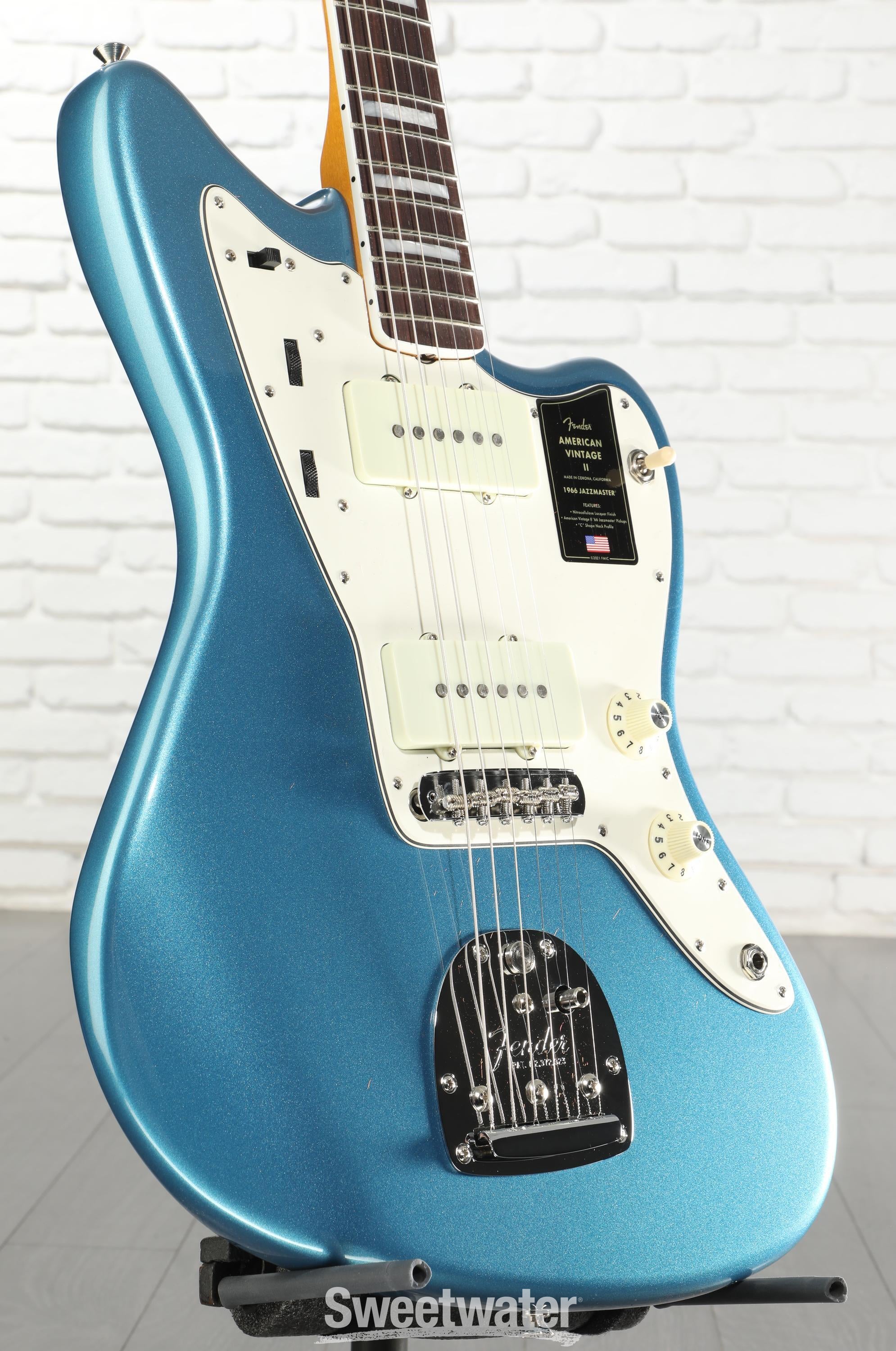 ギター Fender usa American Vintage Jazzmaster Fender American Vintage II 1966 Jazzmaster Electric Guitar - Lake